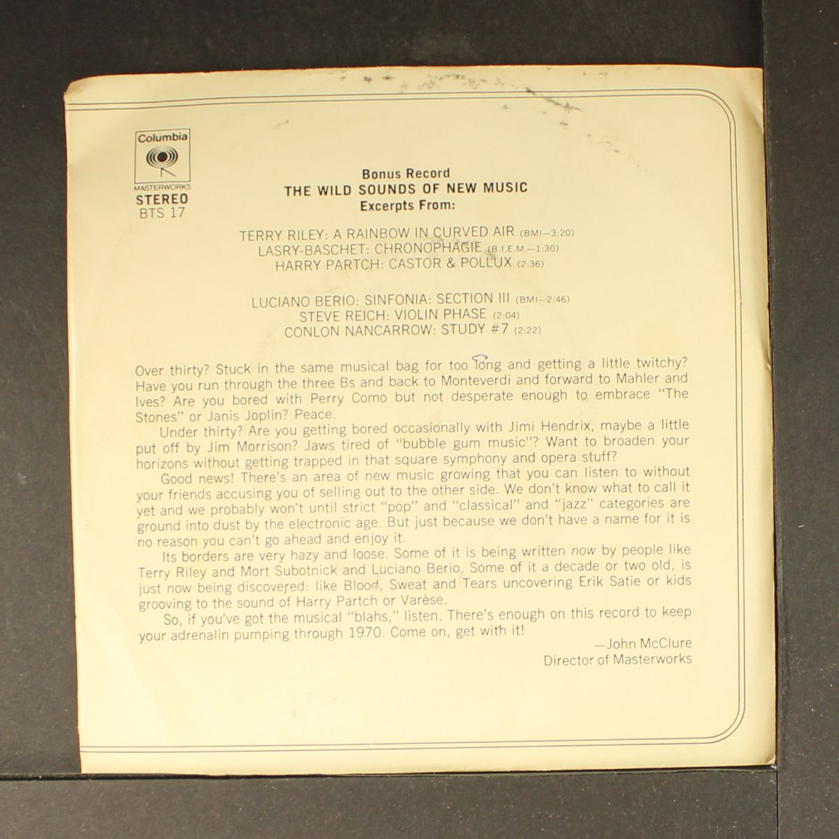 wild sounds of new music by TERRY RILEY & OTHERS