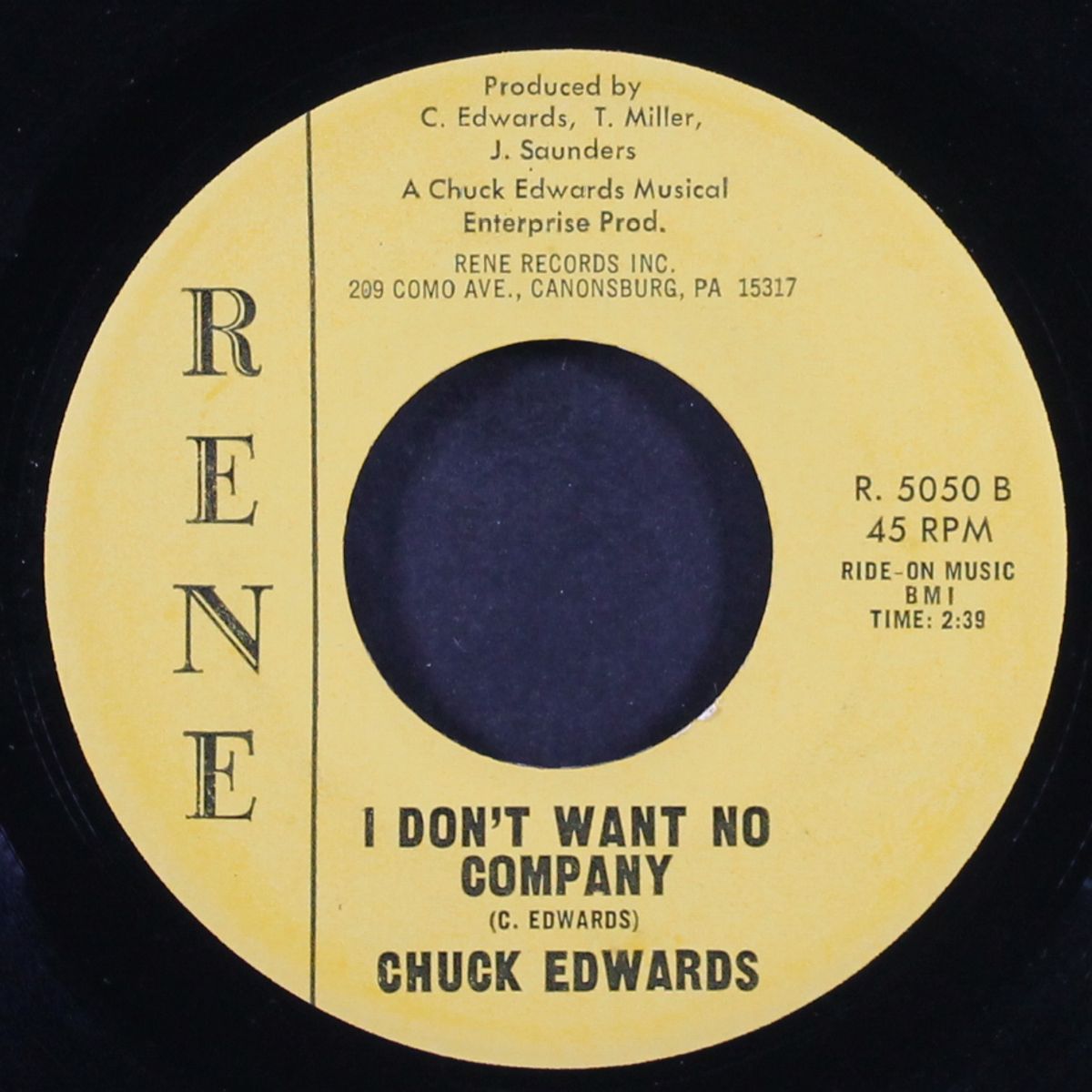 do right baby / i don't want no company by CHUCK EDWARDS