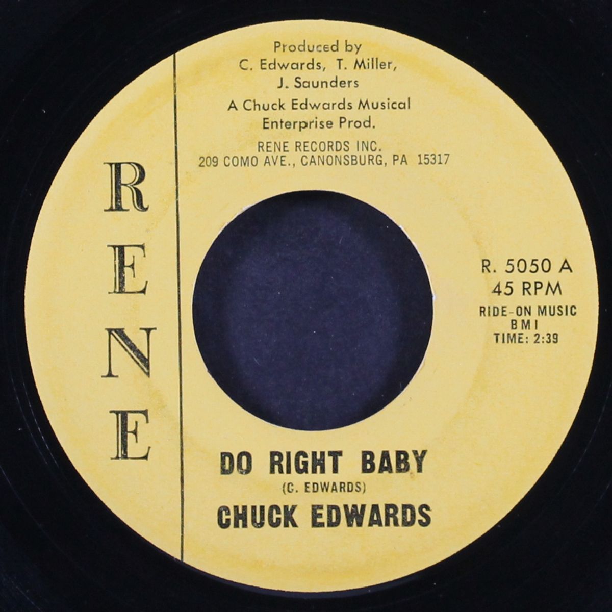 do right baby / i don't want no company by CHUCK EDWARDS