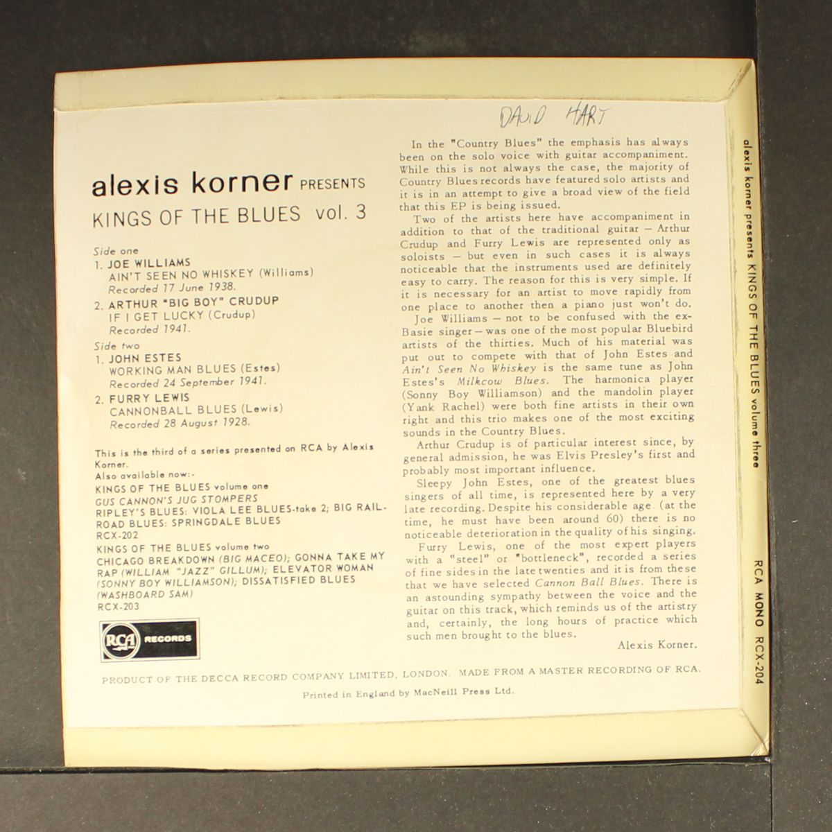 alexis korner presents kings of the blues, vol. 3 by VARIOUS