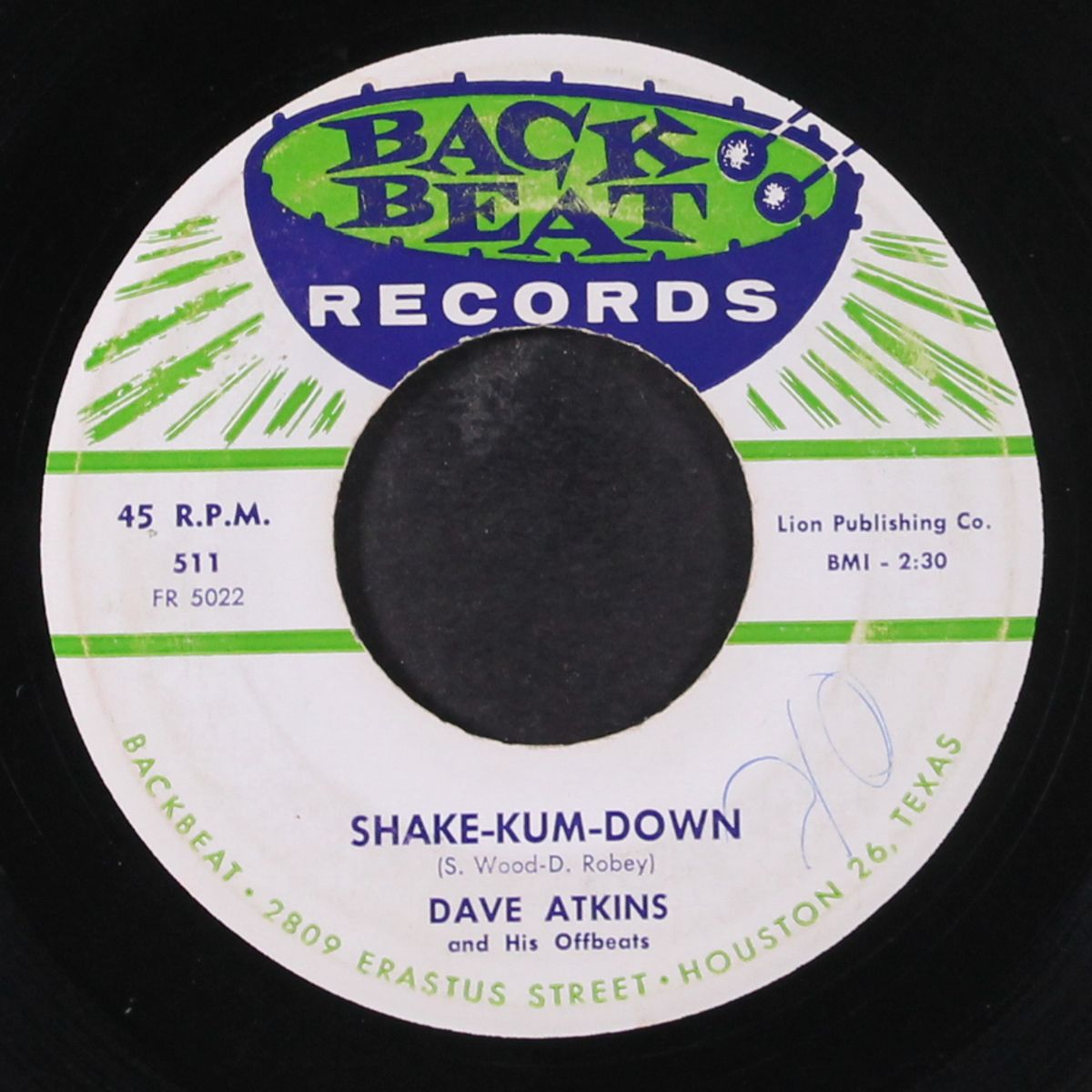 shake-kum-down / let's have a good time by DAVE ATKINS