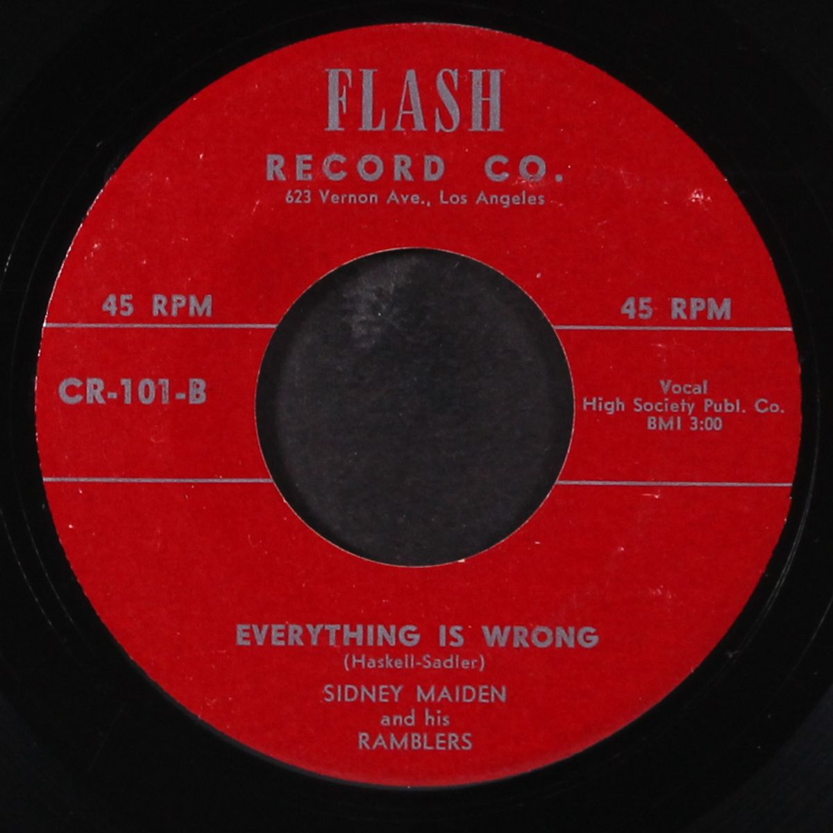 everything is wrong / hurry, hurry, baby by SIDNEY MAIDEN