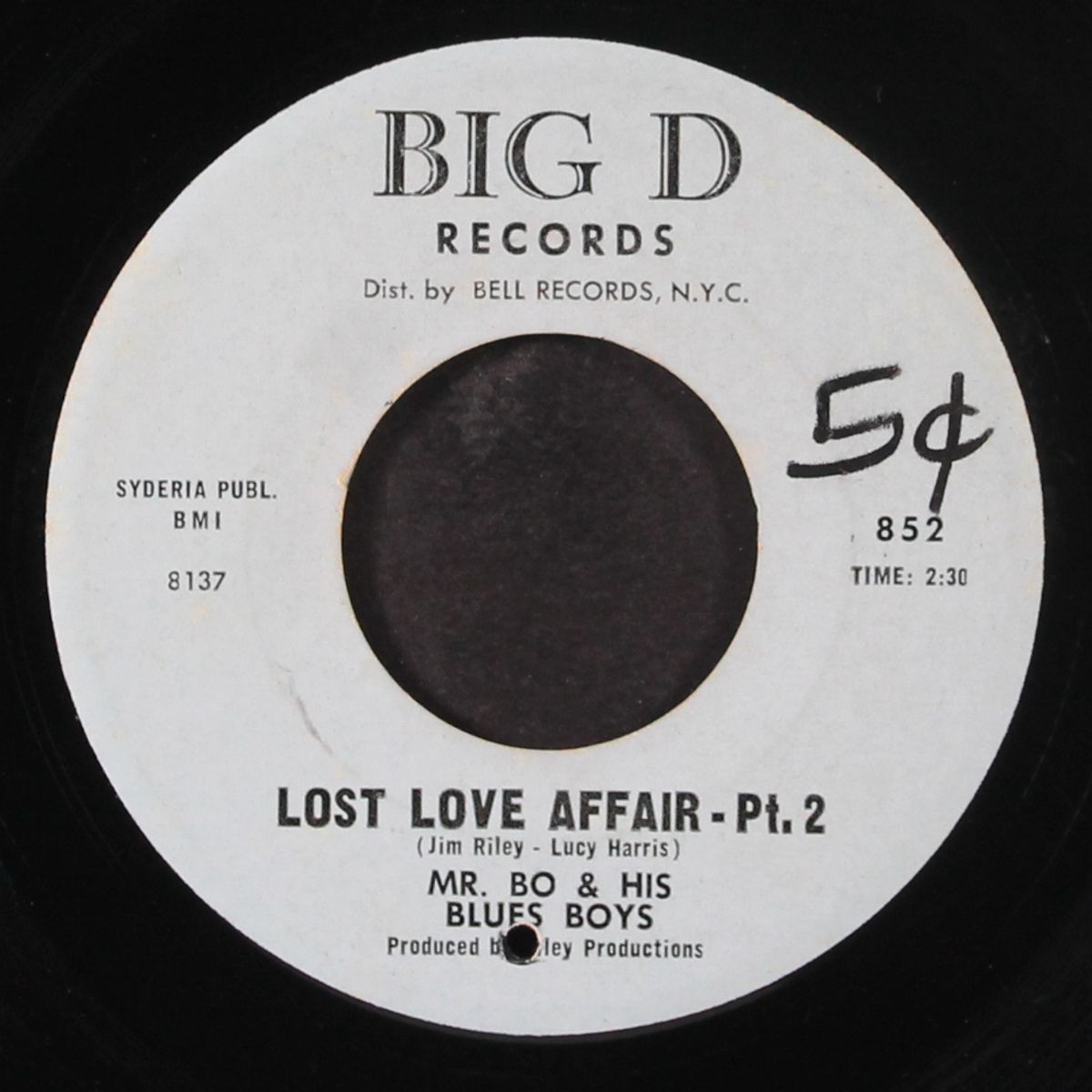 lost love affair pt. 1 / pt. 2 by MR. BO & HIS BLUES BOYS