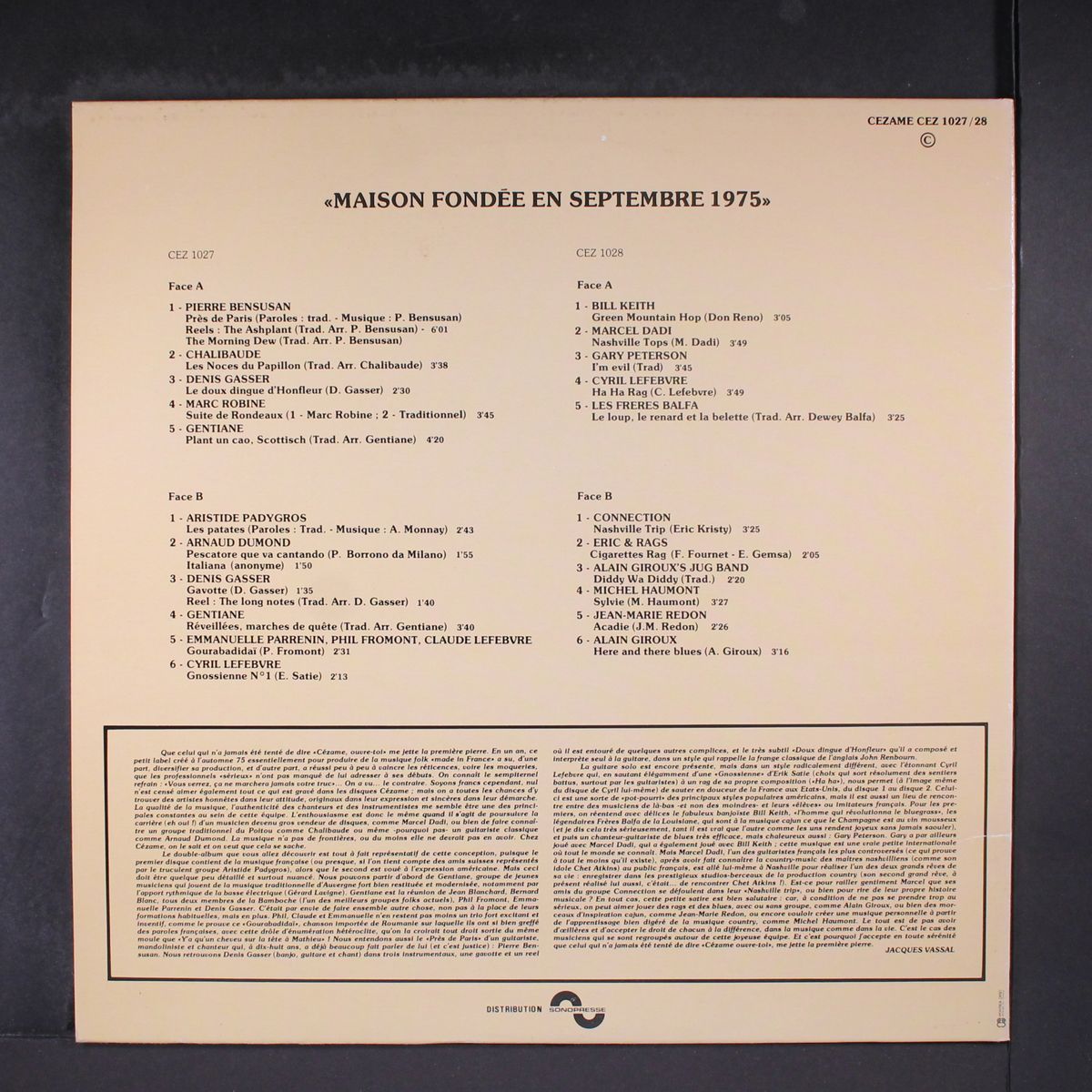 maison fondee en septembre 1975 by VARIOUS