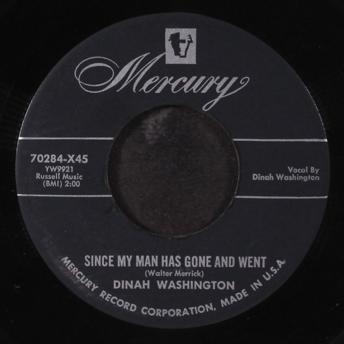 my man's an undertaker / since my man has gone and went by DINAH WASHINGTON