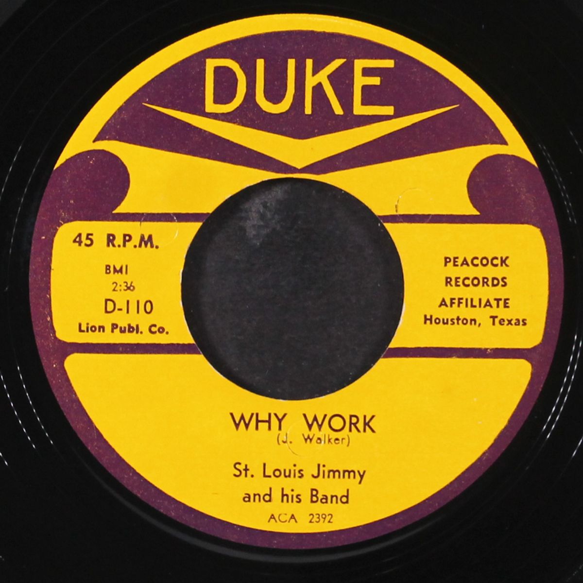 drinkin' woman / why work by ST. LOUIS JIMMY
