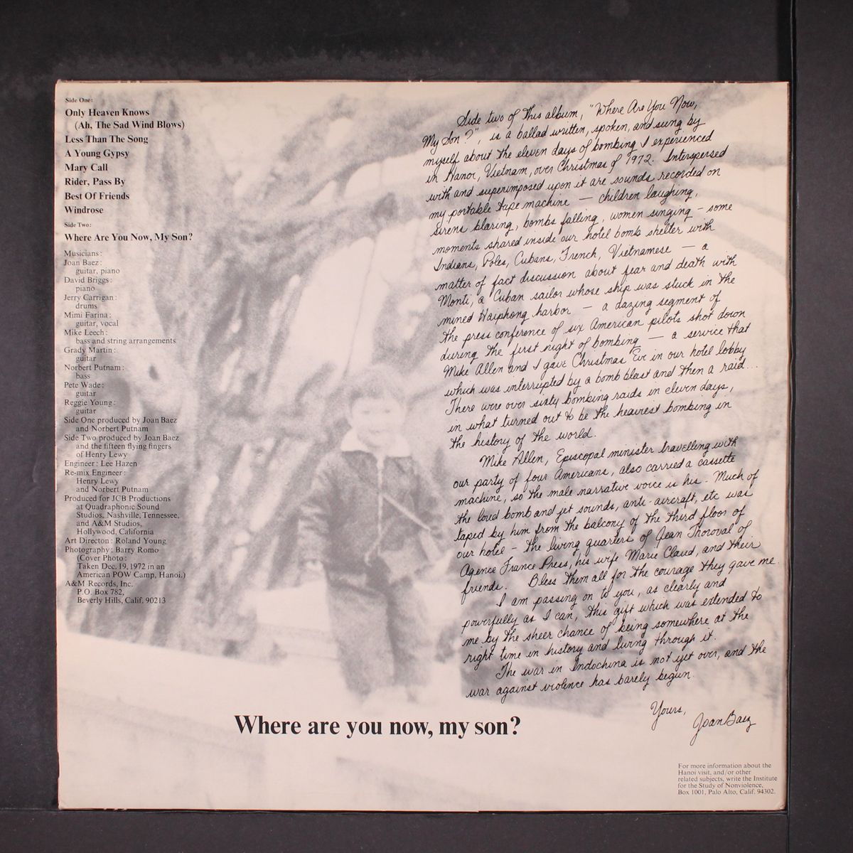 where are you now, my son? by JOAN BAEZ