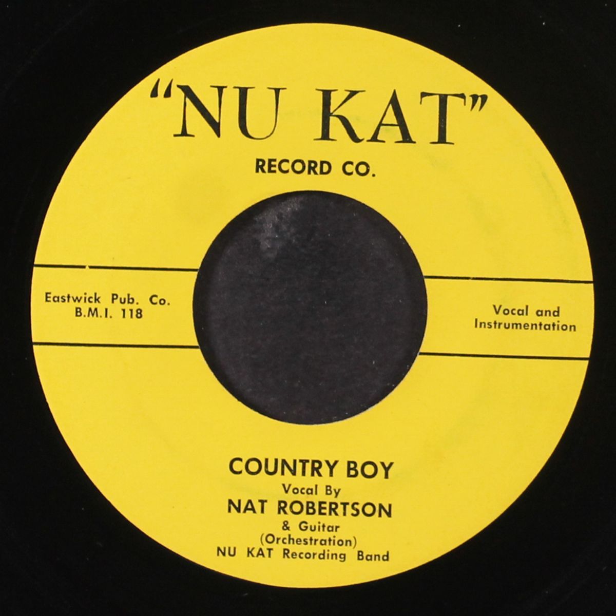 country boy / baby take me in your arms by NAT ROBERTSON