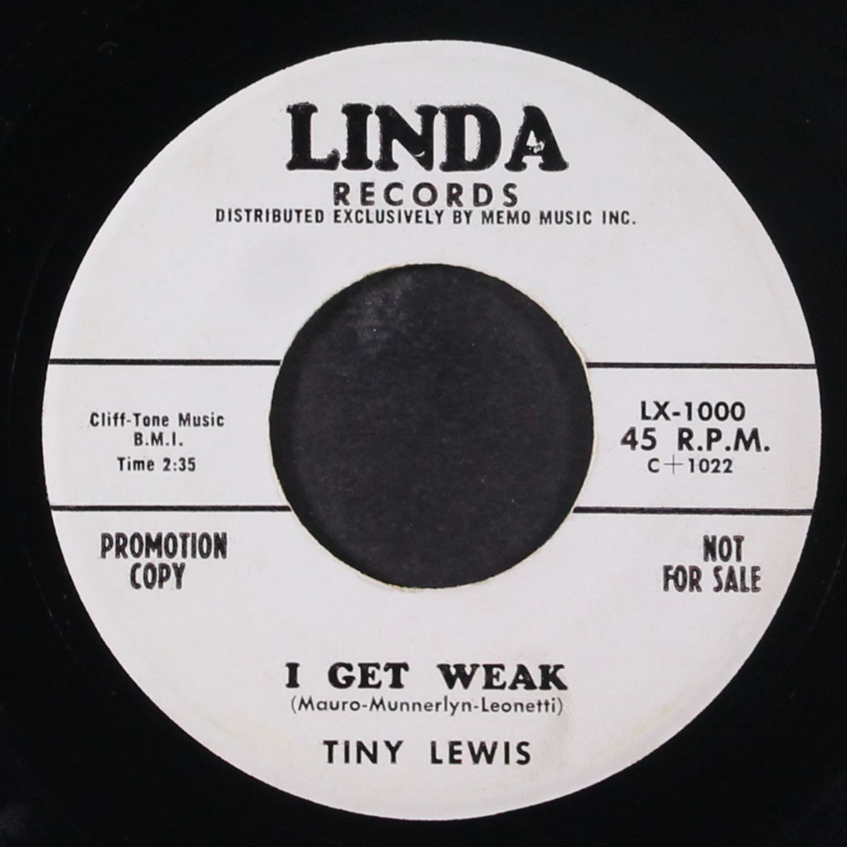 too much rockin' / i get weak by TINY LEWIS