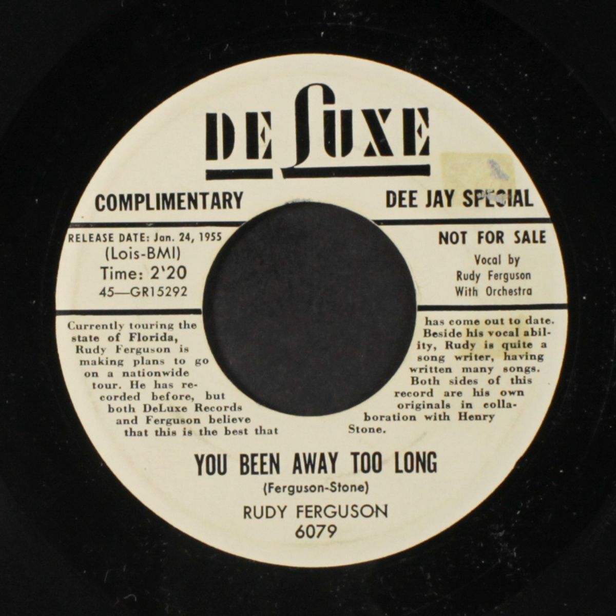 i'm tellin' you / you been away too long by RUDY FERGUSON