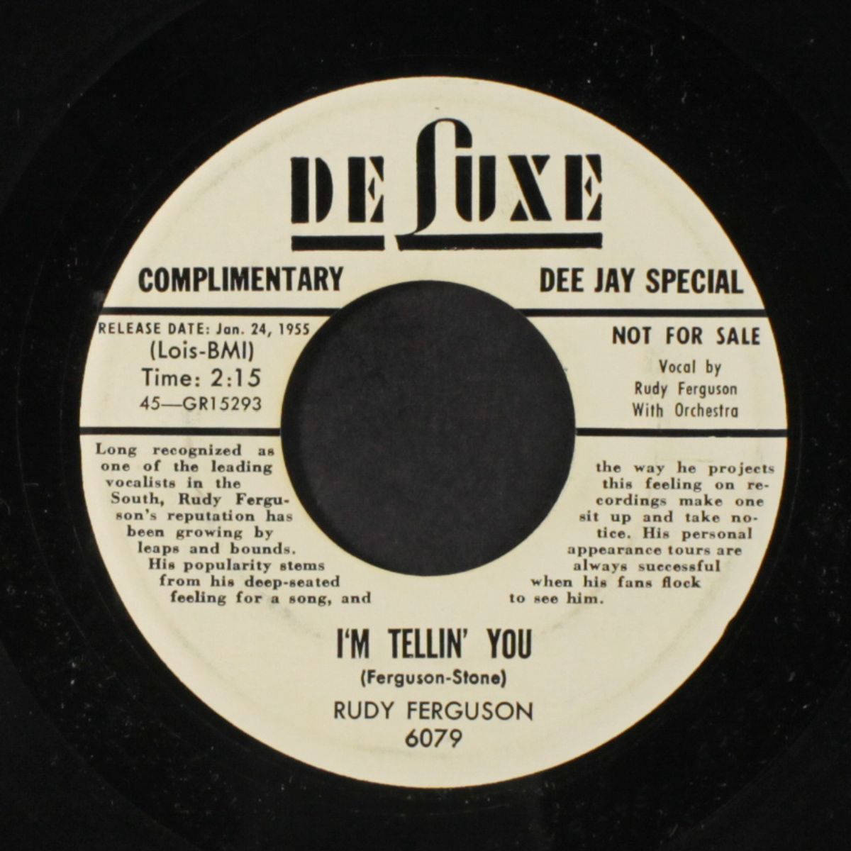 i'm tellin' you / you been away too long by RUDY FERGUSON