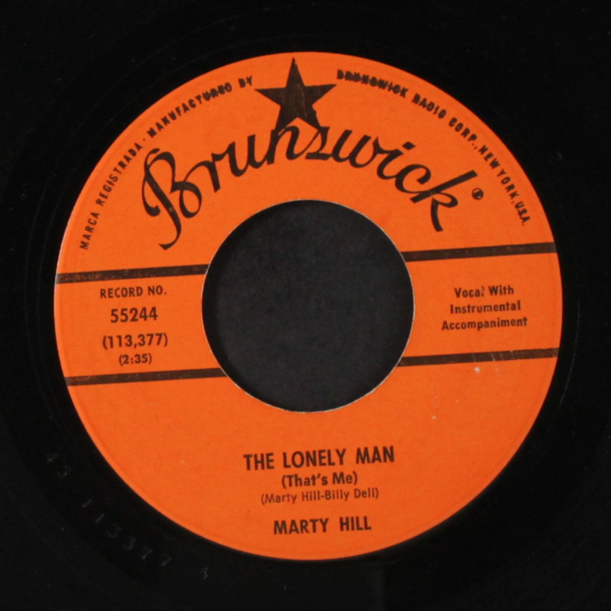 that's what you always do / the lonely man by MARTY HILL