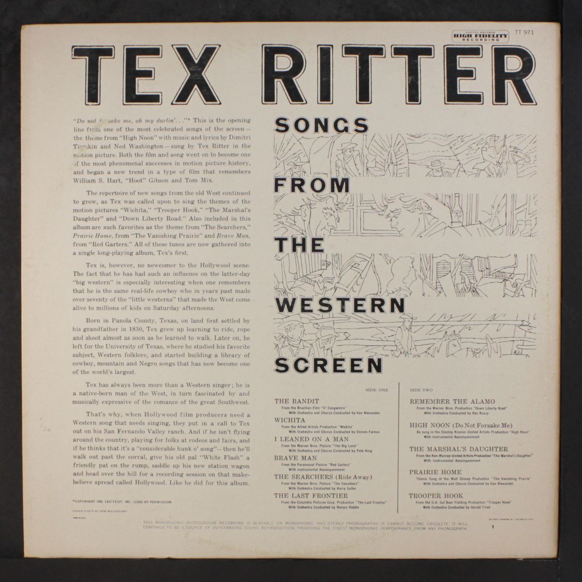 songs from the western screen by TEX RITTER