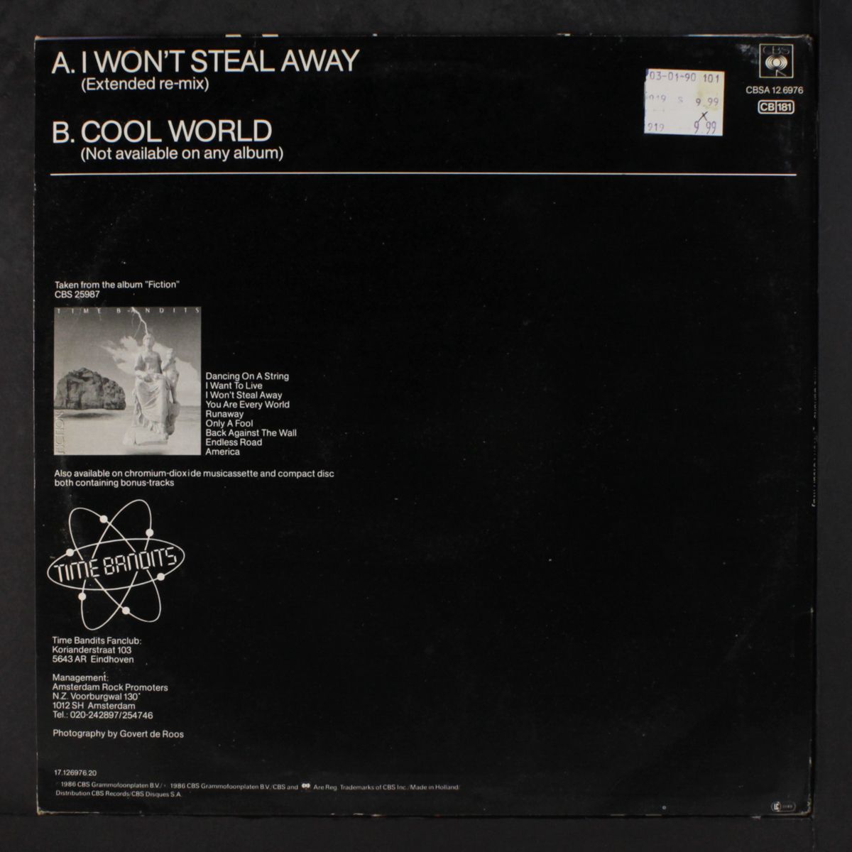 i won't steal away / cool world by TIME BANDITS