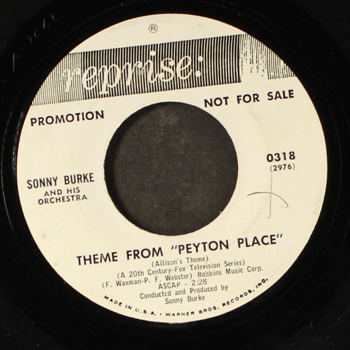 theme from peyton place / theme from of human bondage by SONNY BURKE