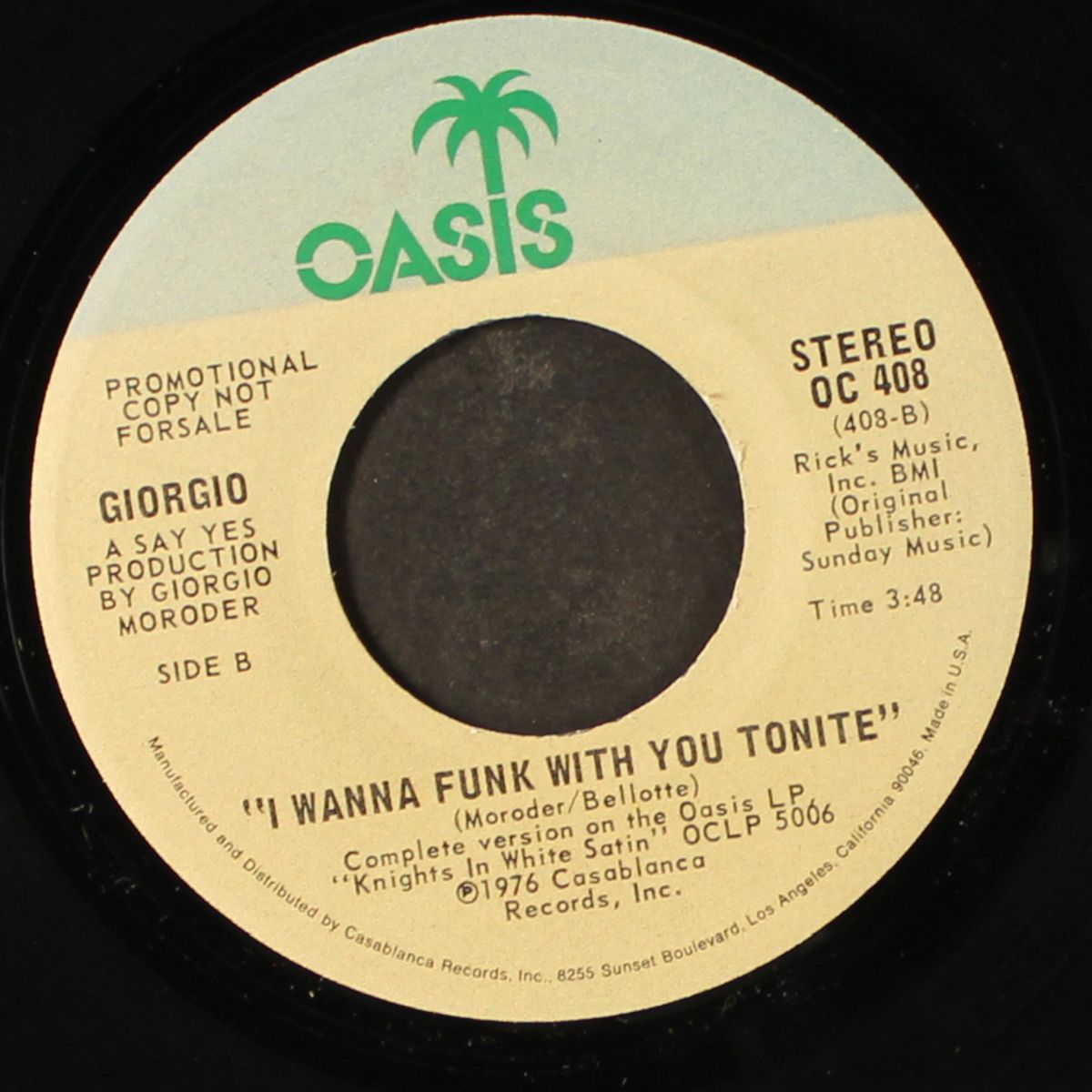 knights in white satin / i wanna funk with you tonite by GIORGIO
