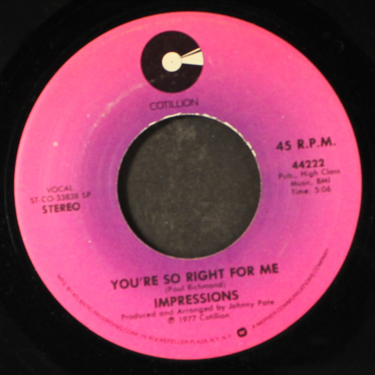 can't get along / you're so right for me by IMPRESSIONS