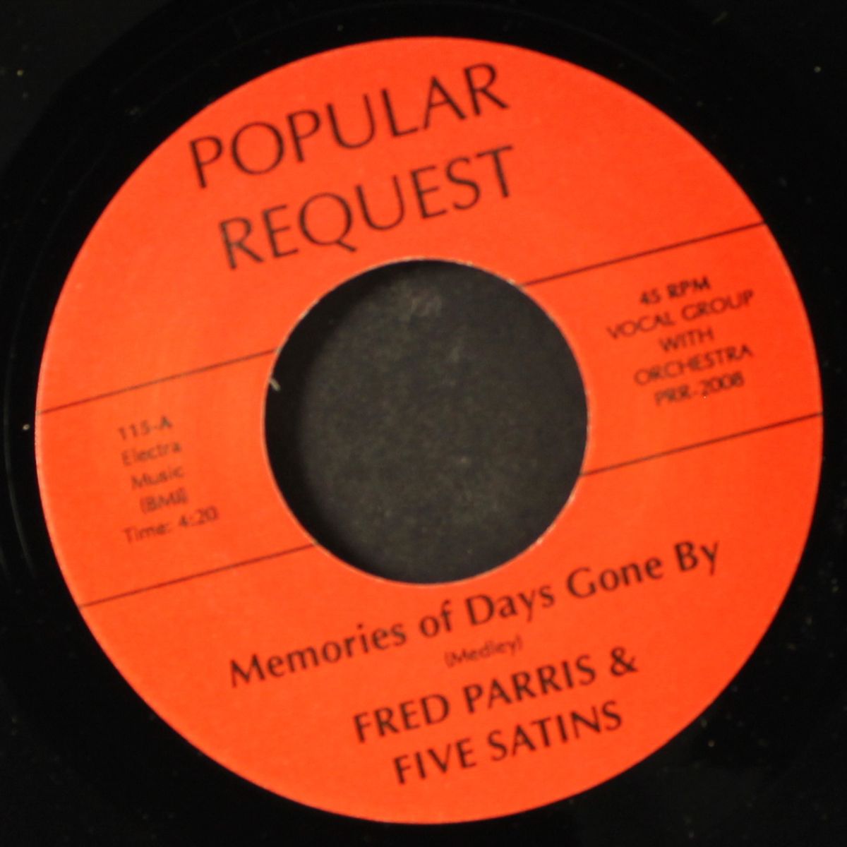 memories of days gone by / bong, bong by FRED PARRIS & FIVE SATINS / VINCE CASTRO