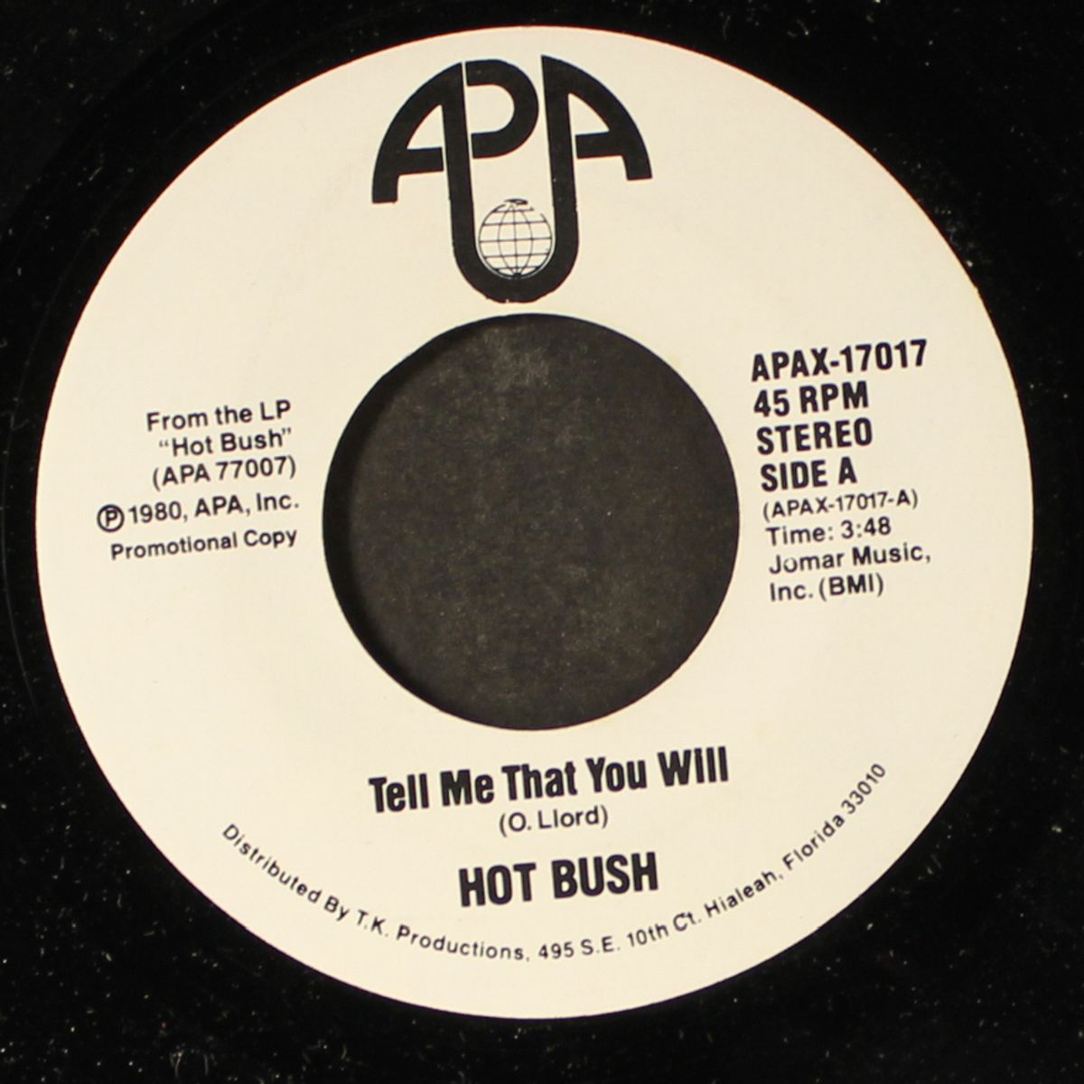 tell me that you will / same by HOT BUSH