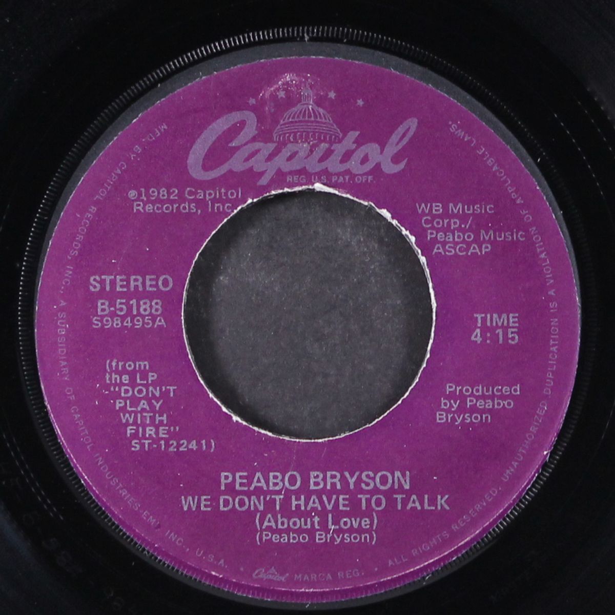 we don't have to talk / turn it on by PEABO BRYSON