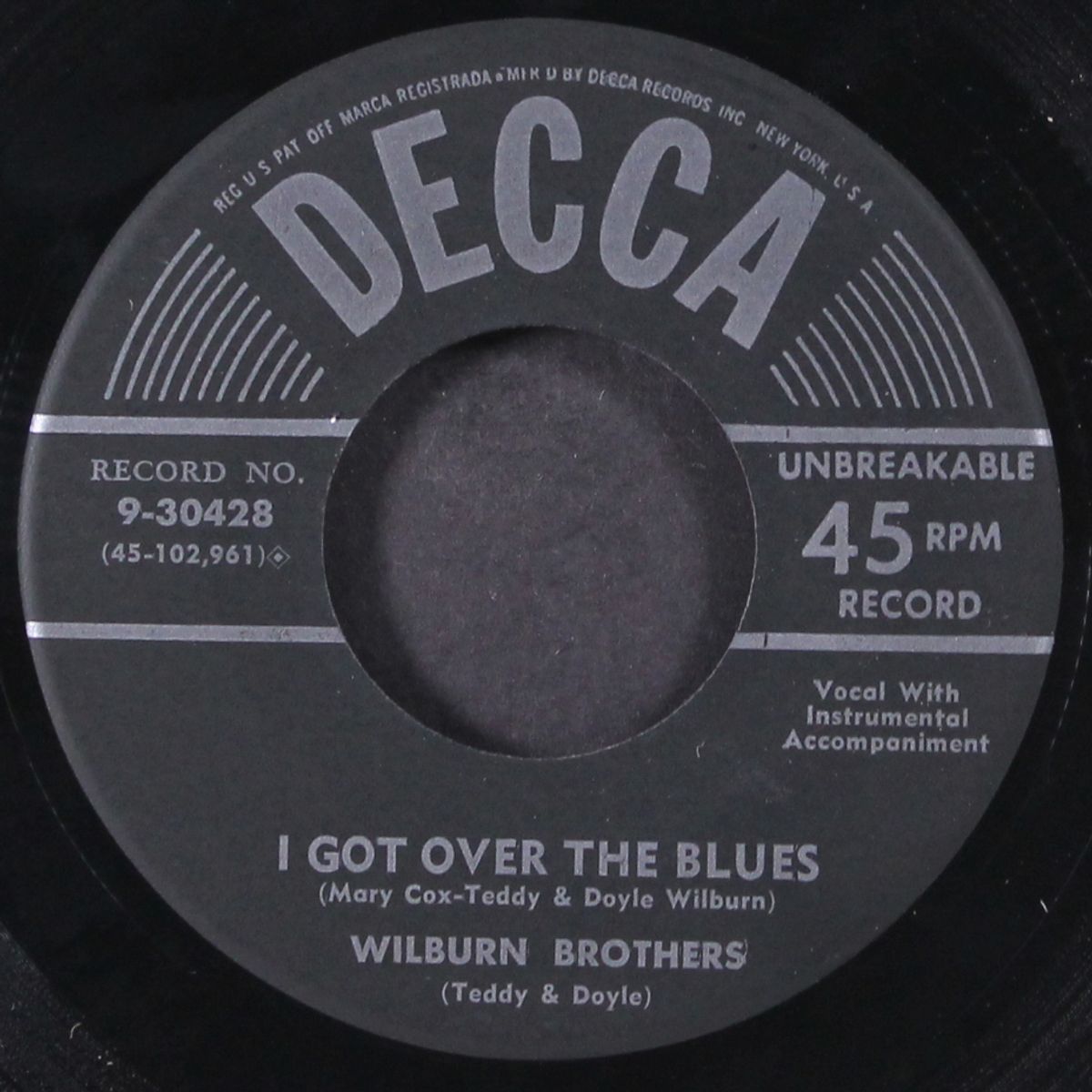 i got over the blues / i close my eyes by WILBURN BROTHERS