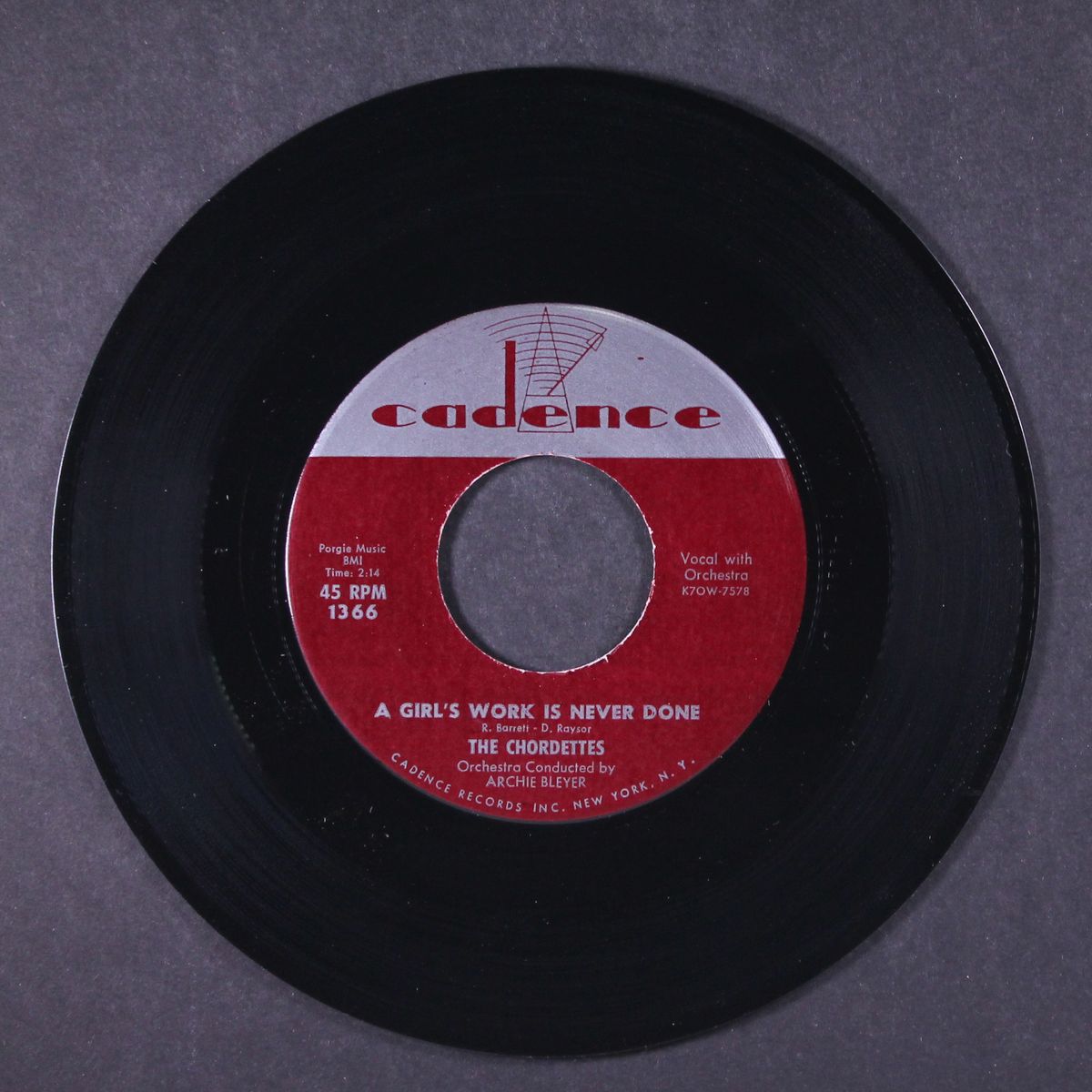 no wheels / a girl's work is never done by CHORDETTES