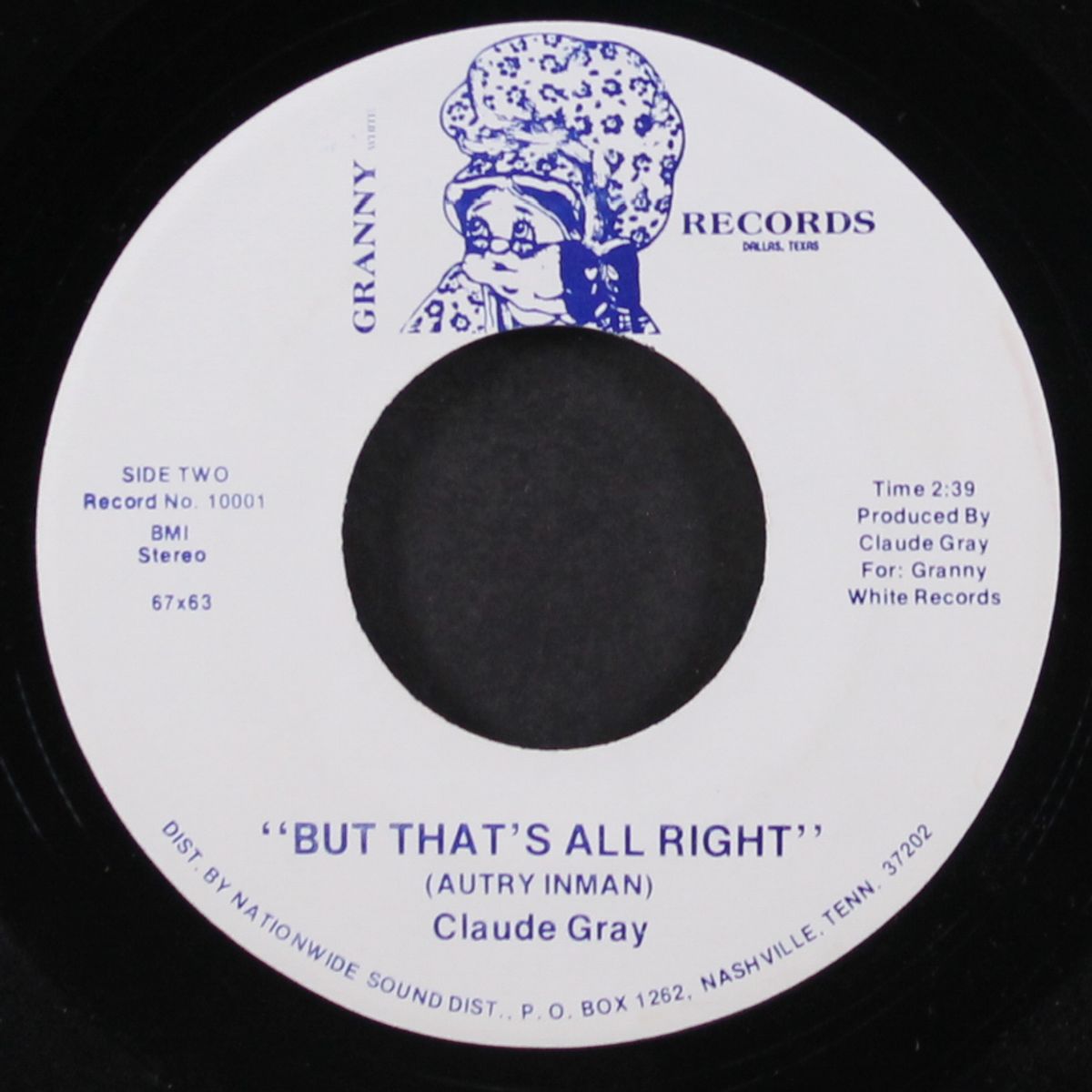 rockin' my memories (to sleep) / but that's all right by CLAUDE GRAY