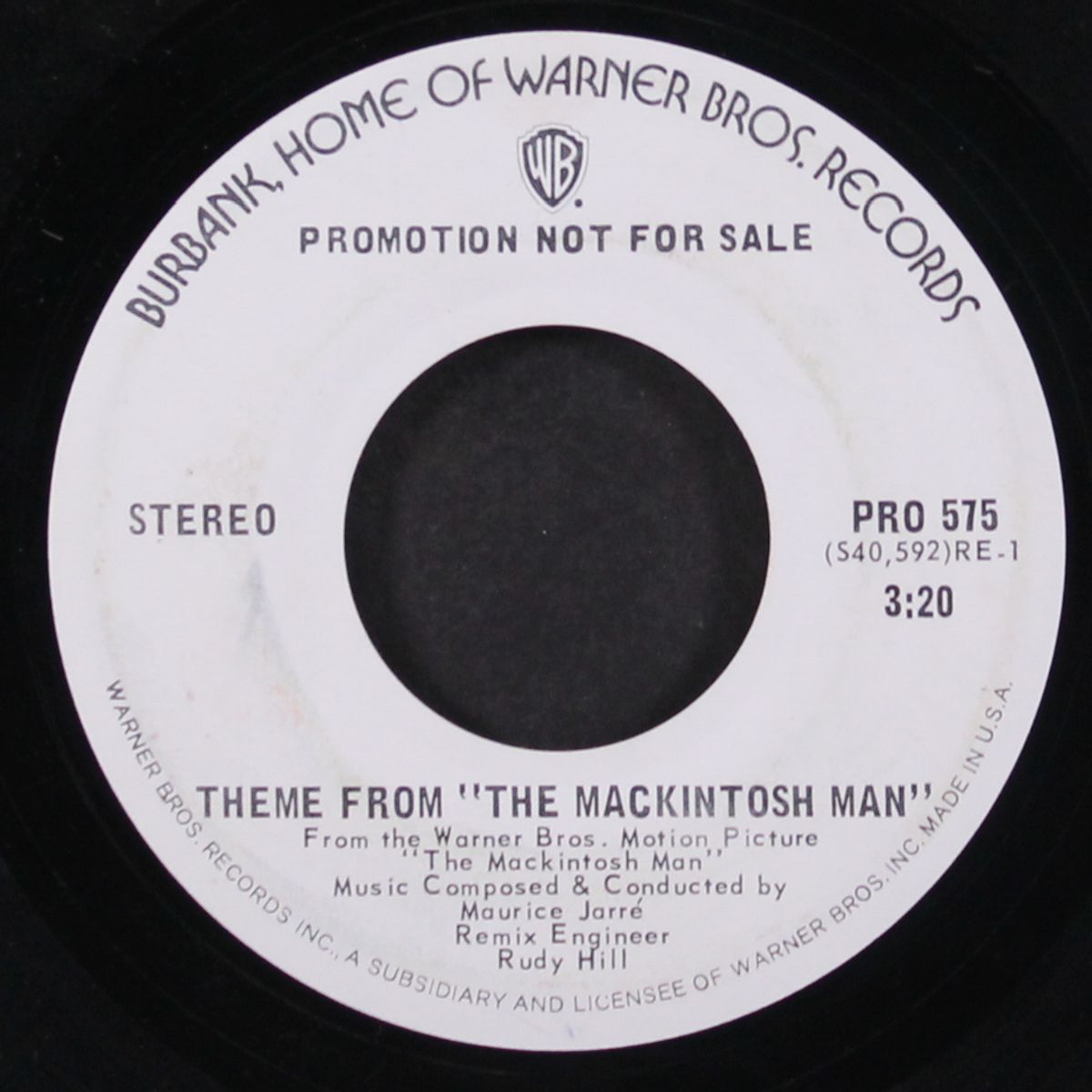 theme from the mackintosh man by MAURICE JARRE