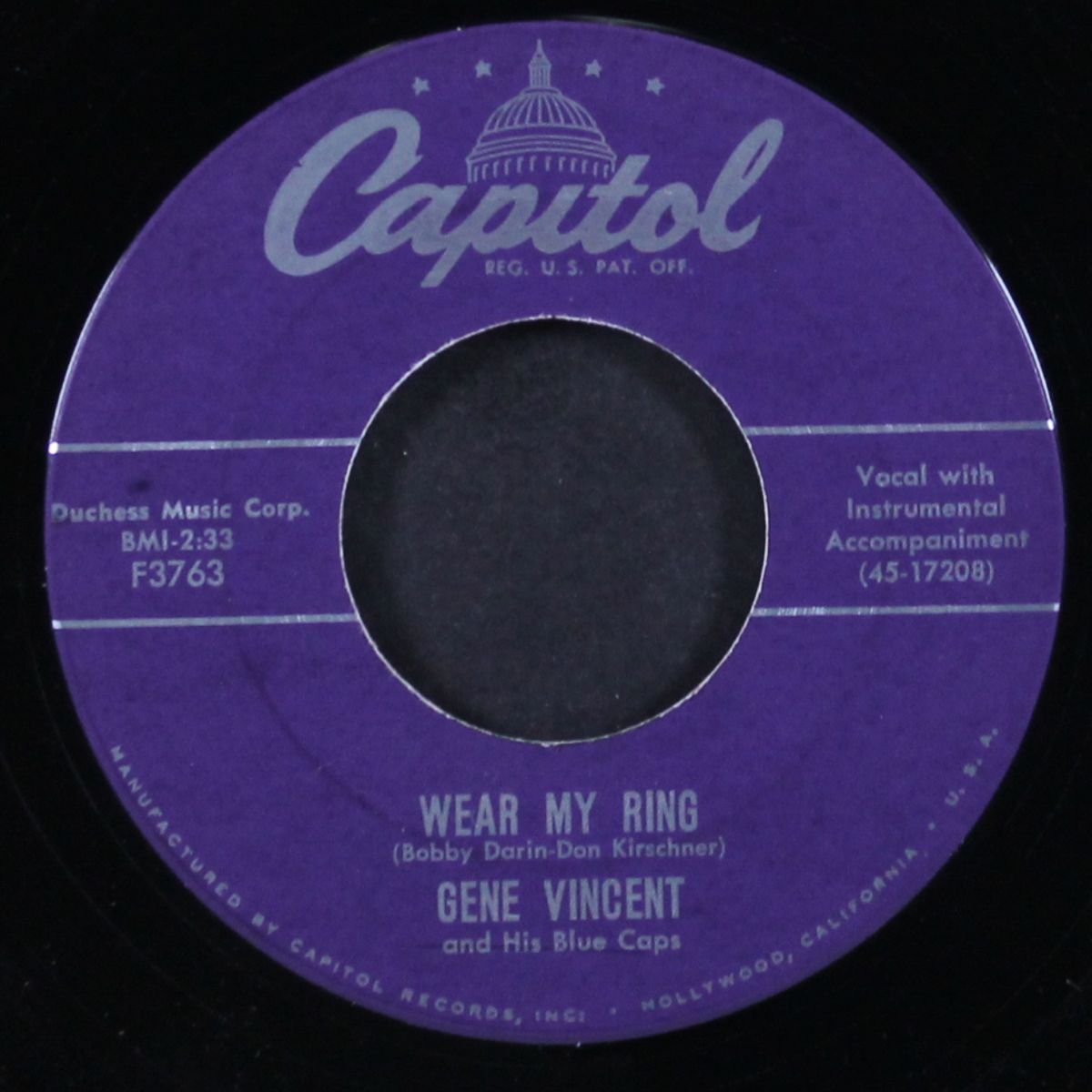 lotta lovin' / wear my ring by GENE VINCENT