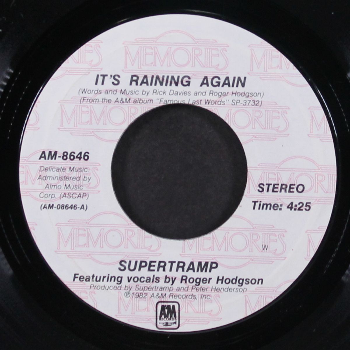my kind of lady / it's raining again by SUPERTRAMP