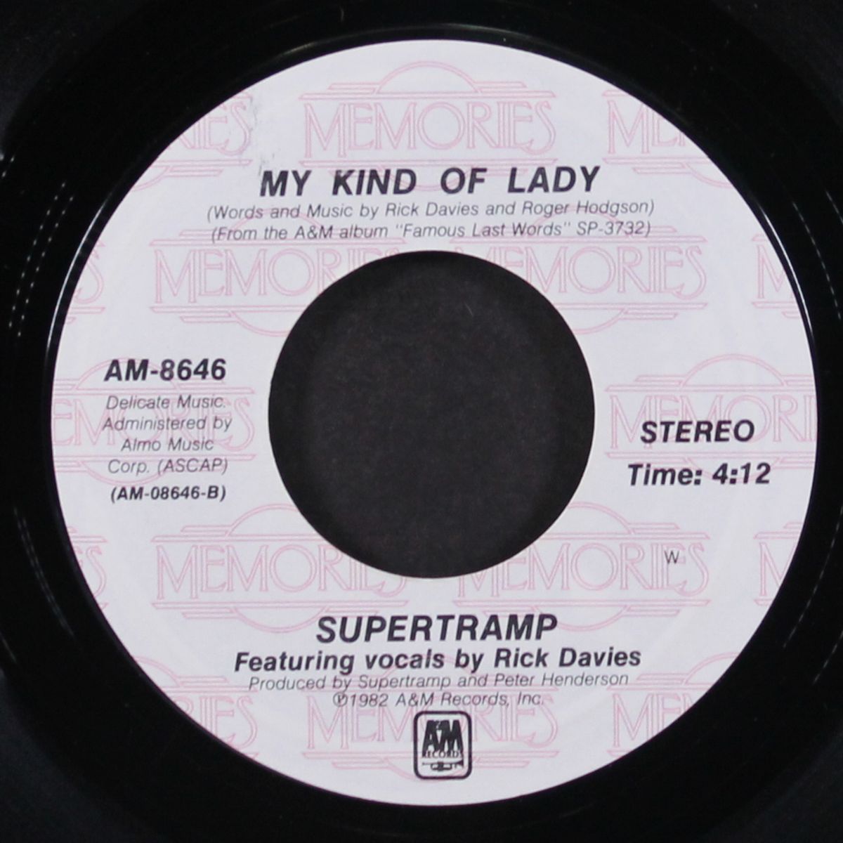 my kind of lady / it's raining again by SUPERTRAMP