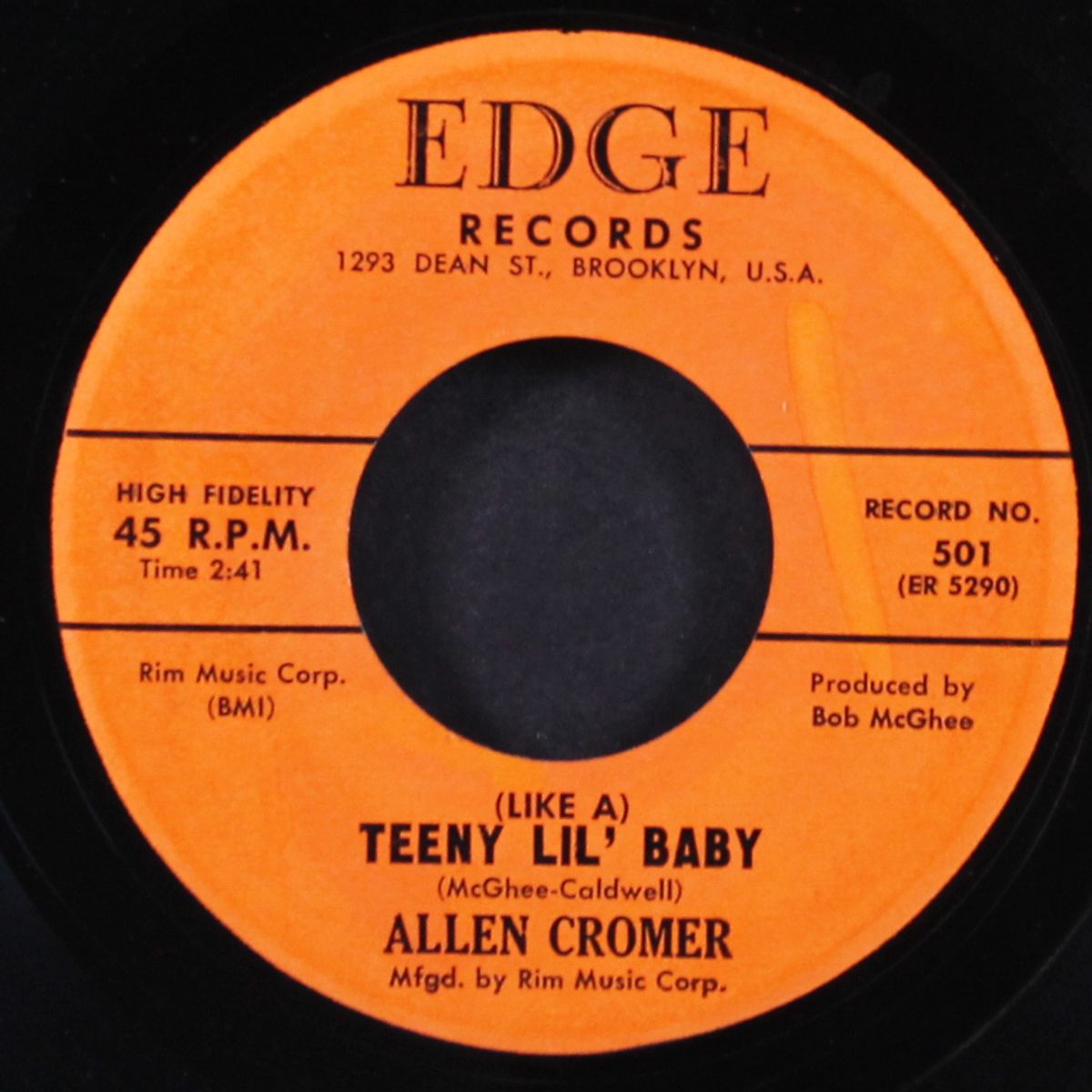 a date with mary / (like a) teeny lil' baby by ALLEN CROMER