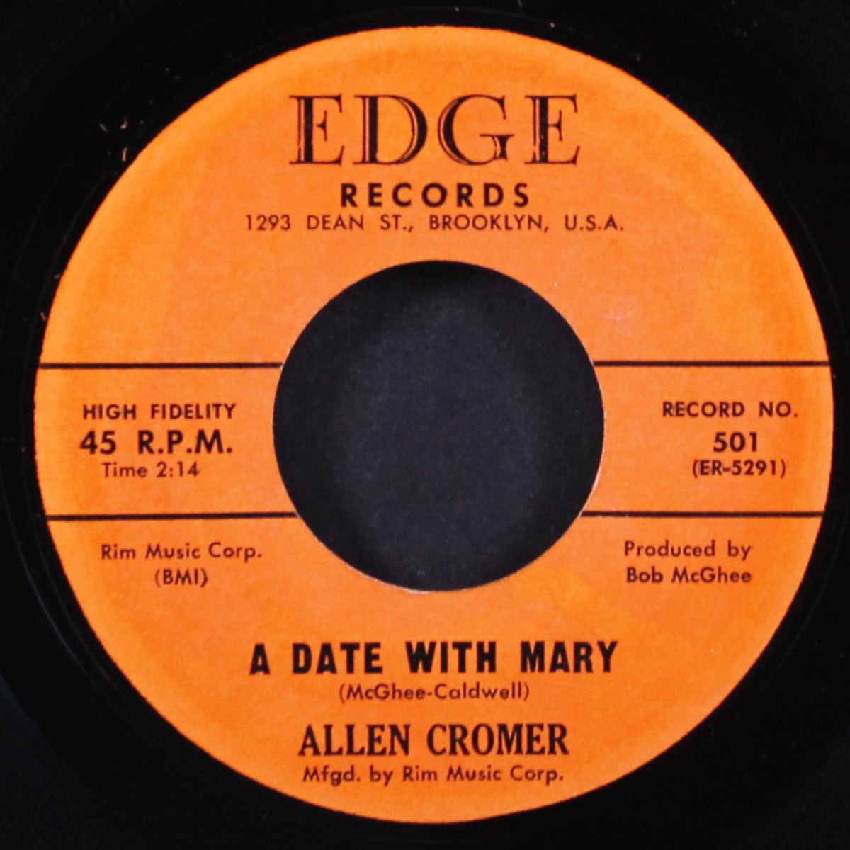 a date with mary / (like a) teeny lil' baby by ALLEN CROMER