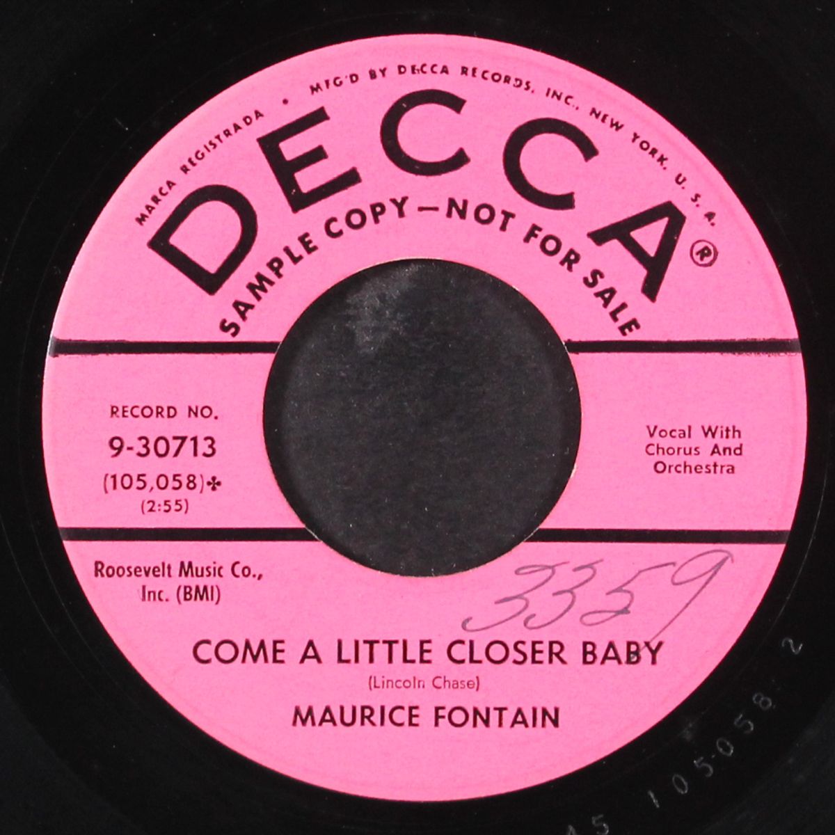 i'm frantic / come a little closer baby by MAURICE FONTAIN