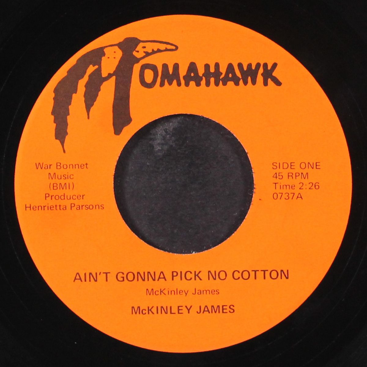 tuskegee boogie / ain't gonna pick no cotton by MCKINLEY JAMES
