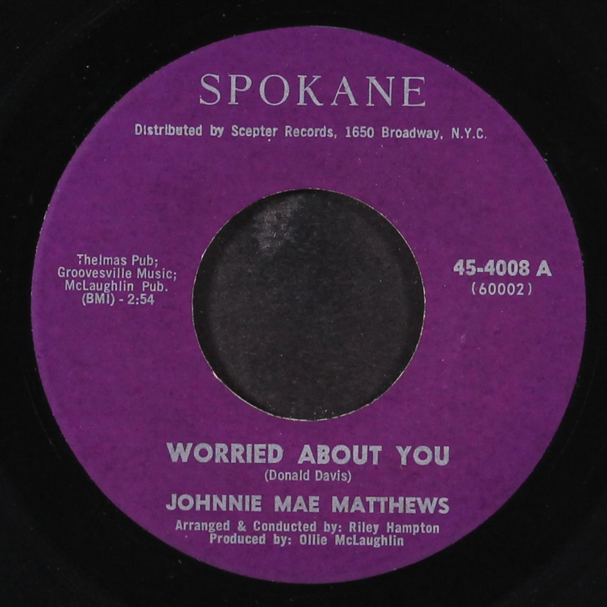 itty bitty heart / worried about you by JOHNNIE MAE MATTHEWS