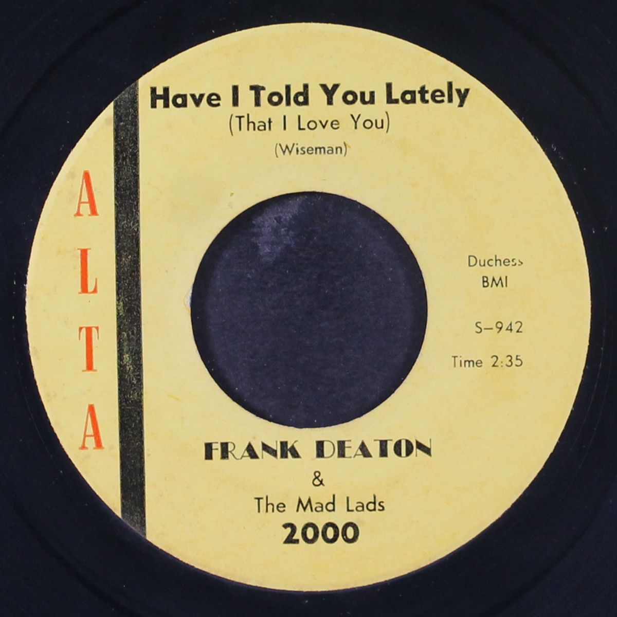 framed / have i told you lately by FRANK DEATON