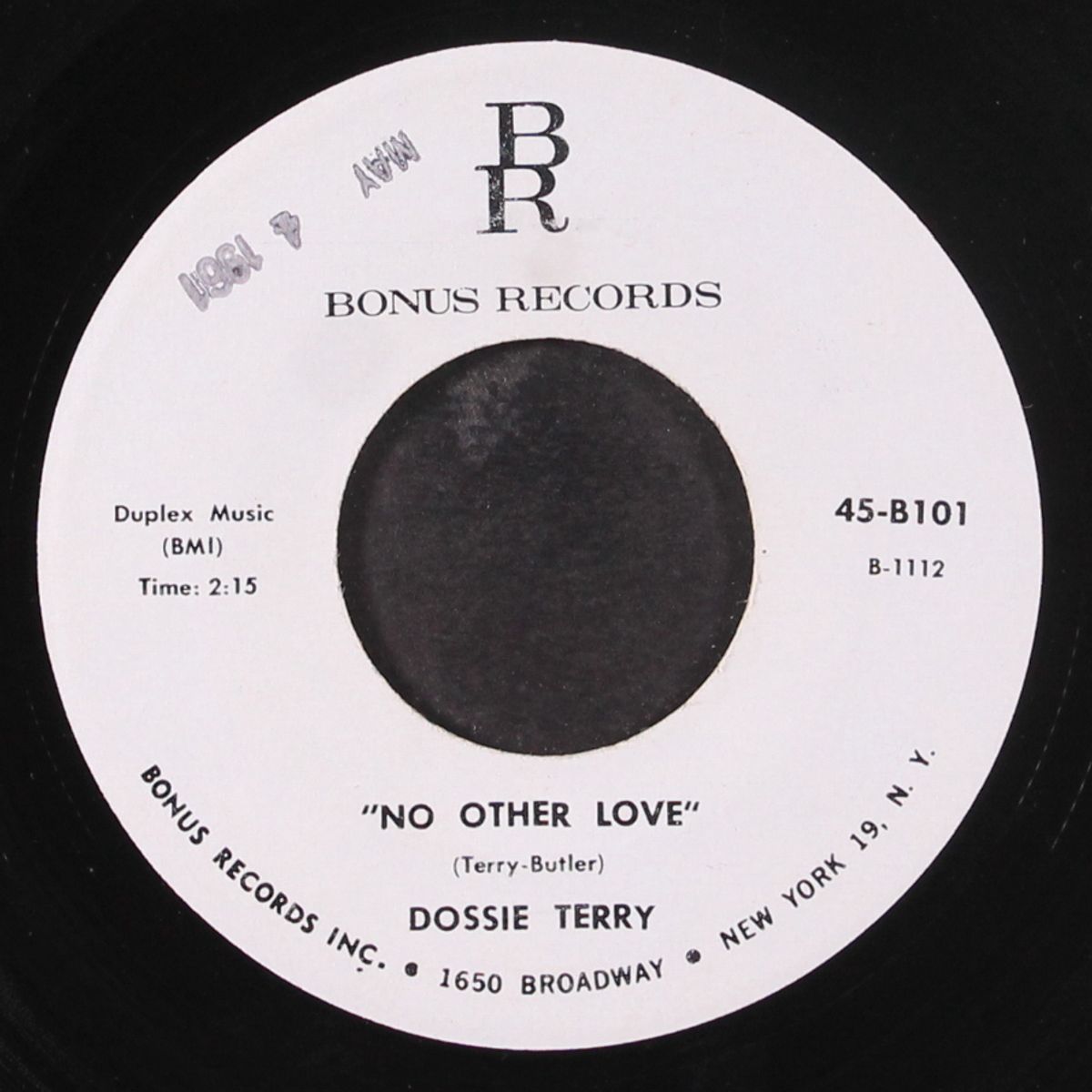 no other love / come on by DOSSIE TERRY