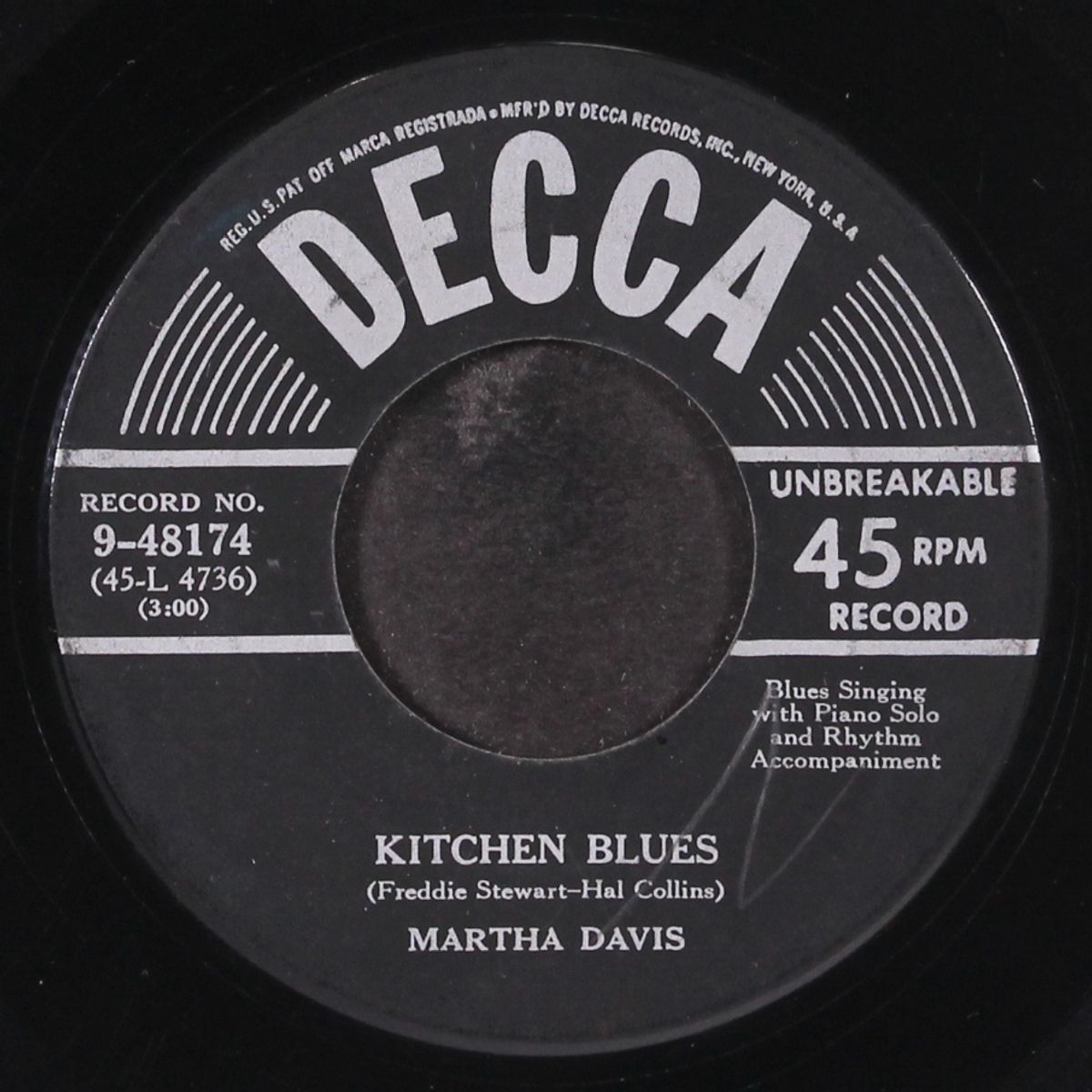kitchen blues / i ain't gettin' any younger by MARTHA DAVIS
