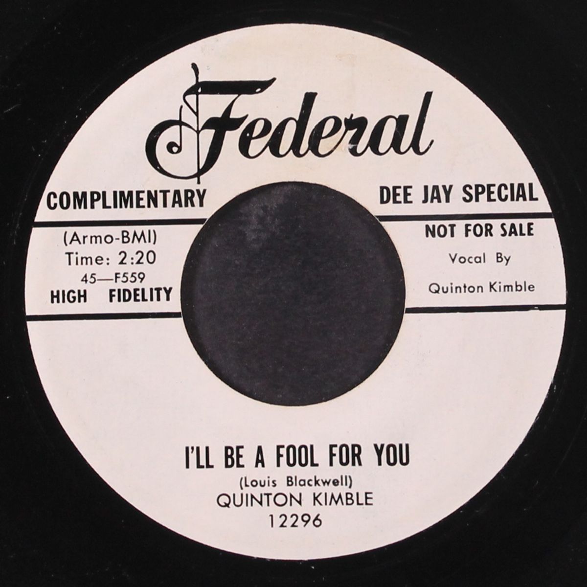 my mojo & my lodestone / i'll be a fool for you by QUINTON KIMBLE