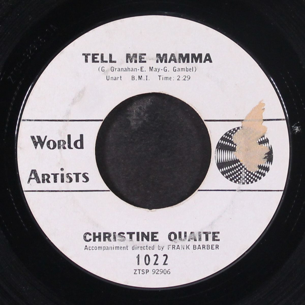 tell me mamma by CHRISTINE QUAITE