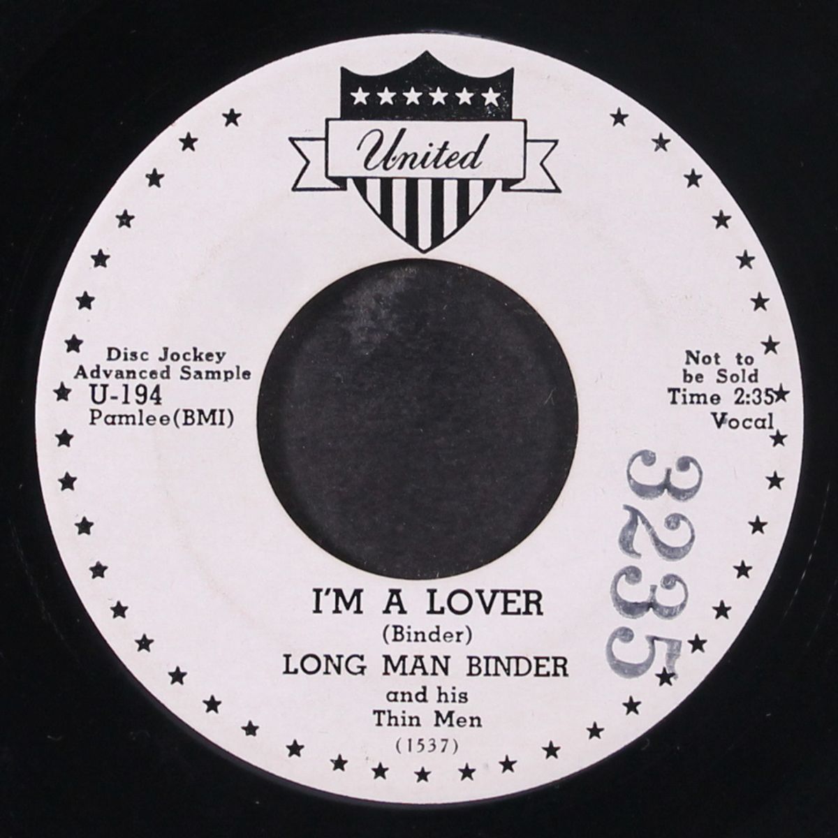 the long man / i'm a lover by LONG MAN BINDER