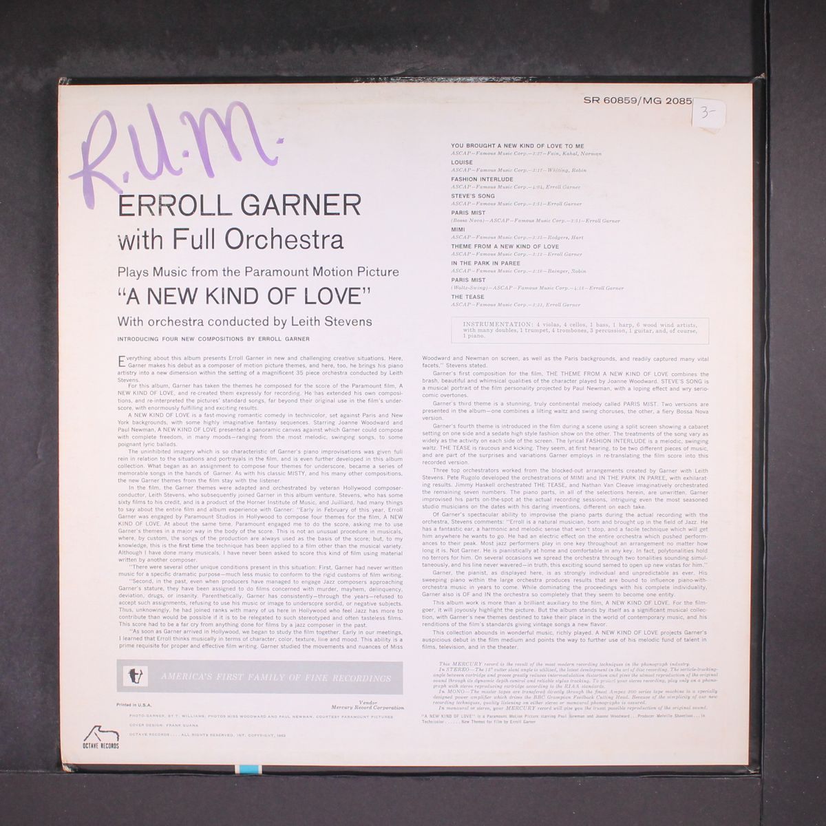 a new kind of love by ERROLL GARNER