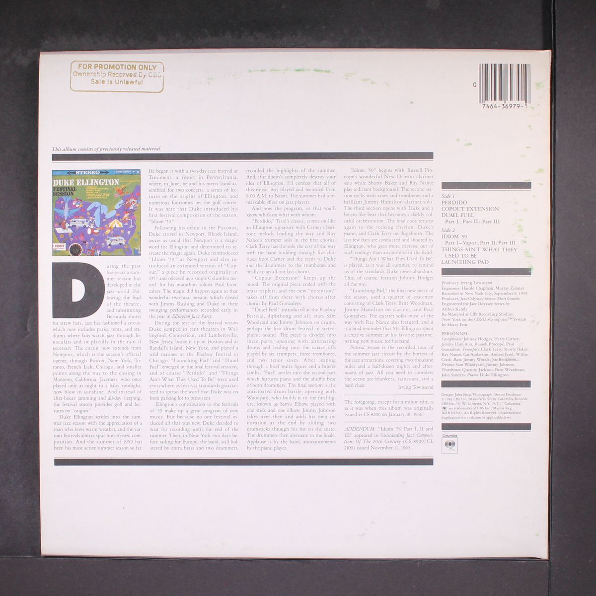 festival session by DUKE ELLINGTON