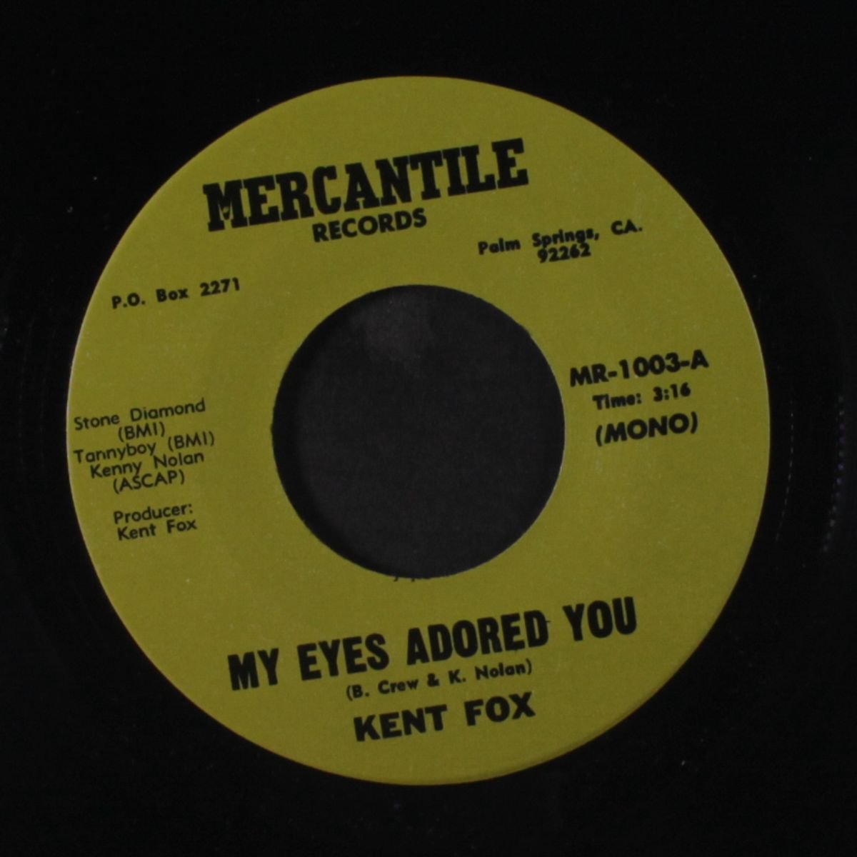 my eyes adored you / tell me a lie by KENT FOX