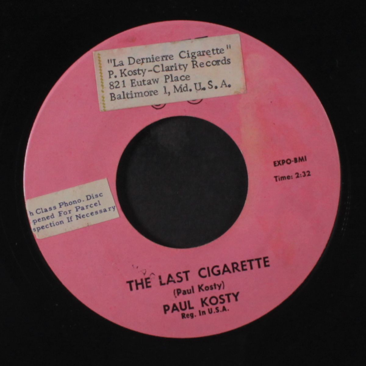 the last cigarette / don't rock, let's roll by PAUL KOSTY