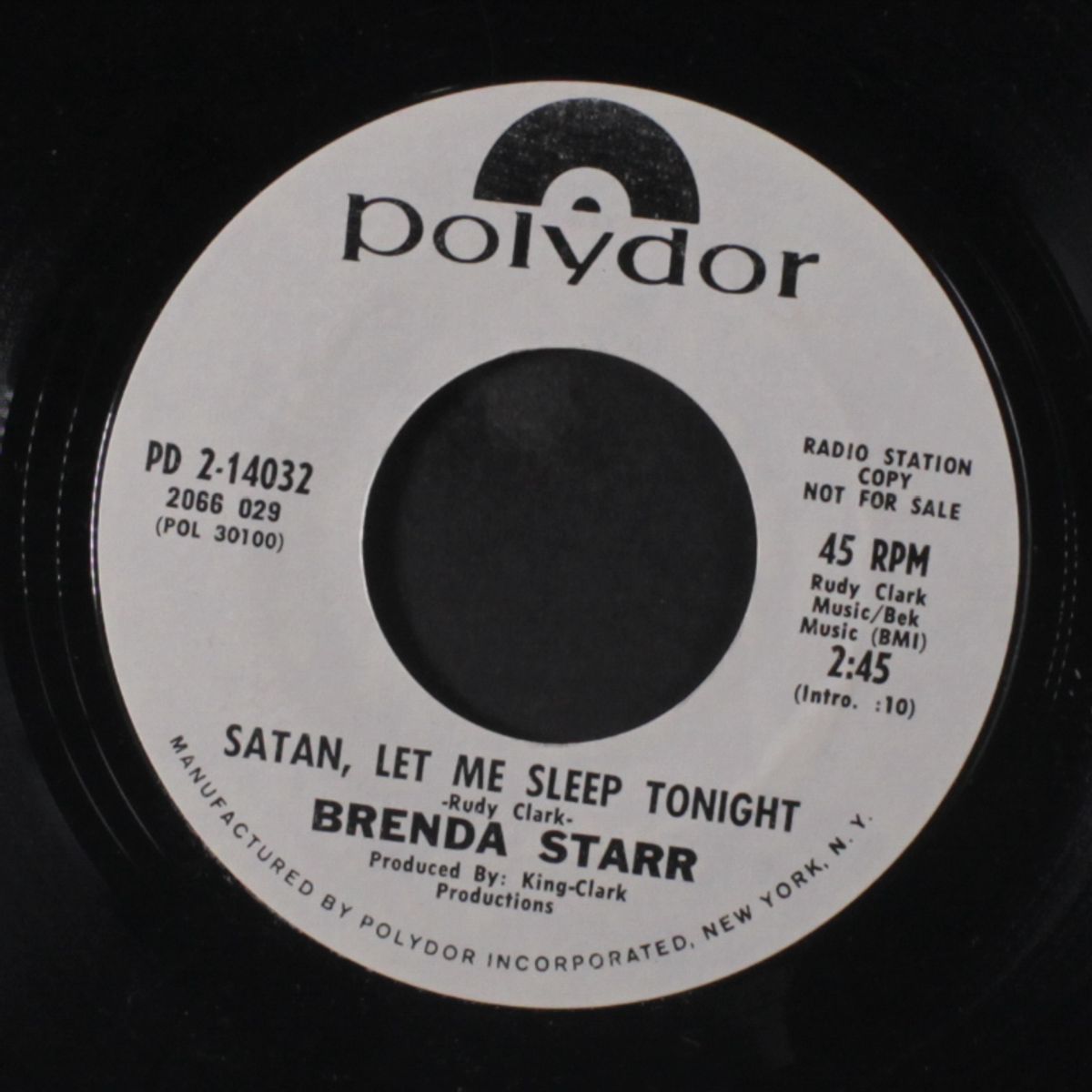 satan, let me sleep tonight / soldier boy by BRENDA STARR