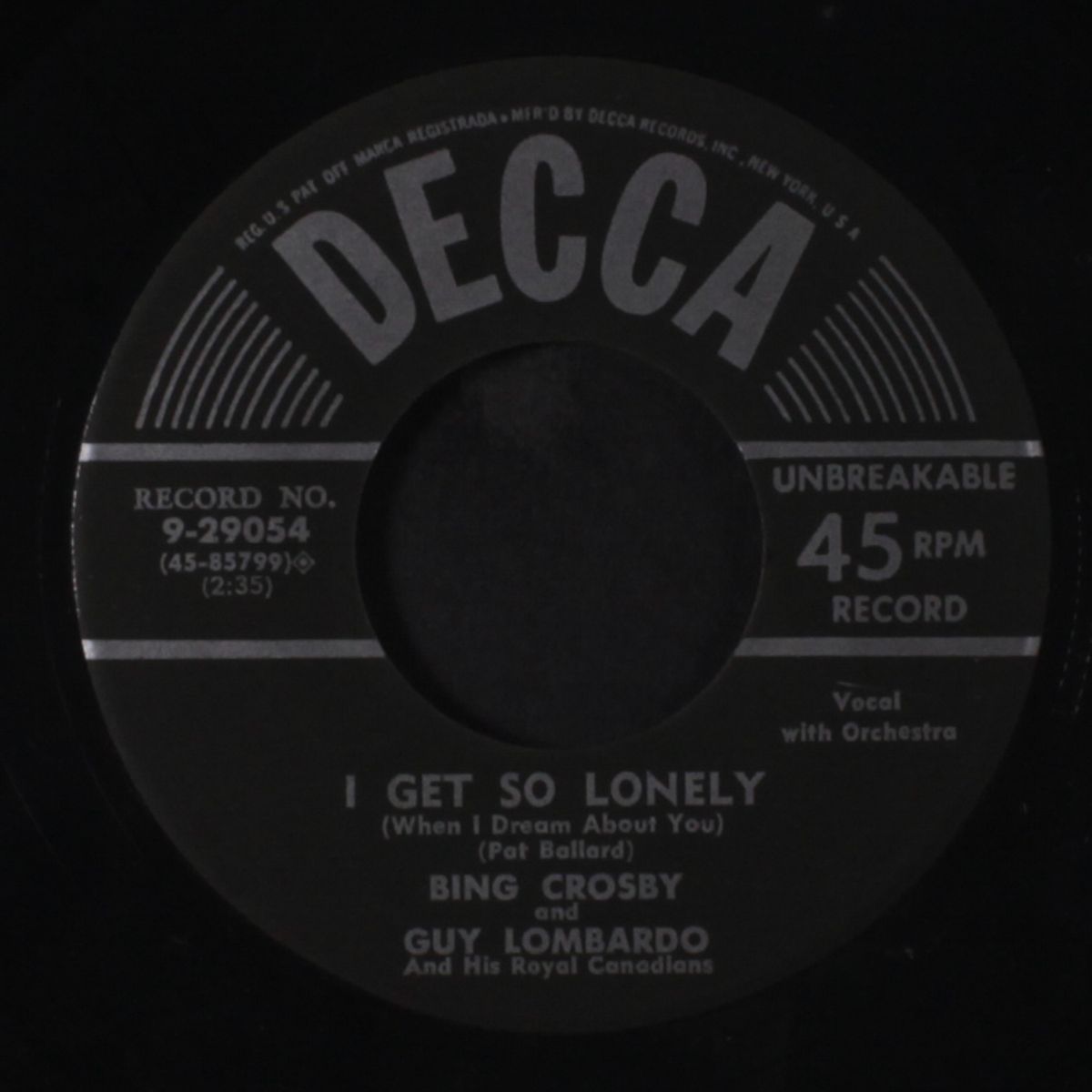 young at heart / i get so lonely by BING CROSBY