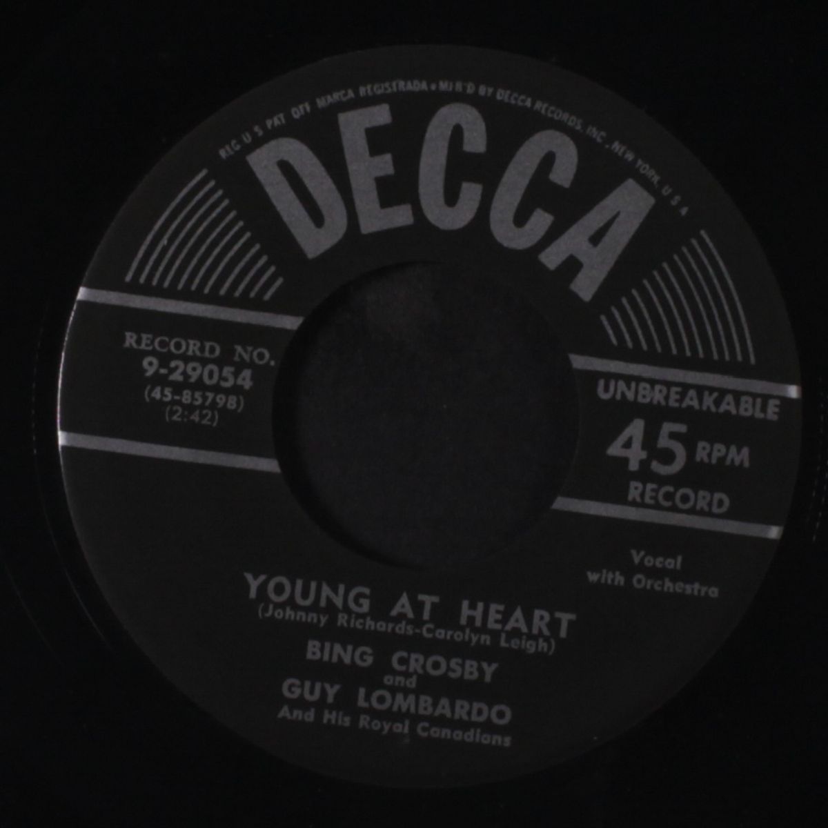 young at heart / i get so lonely by BING CROSBY