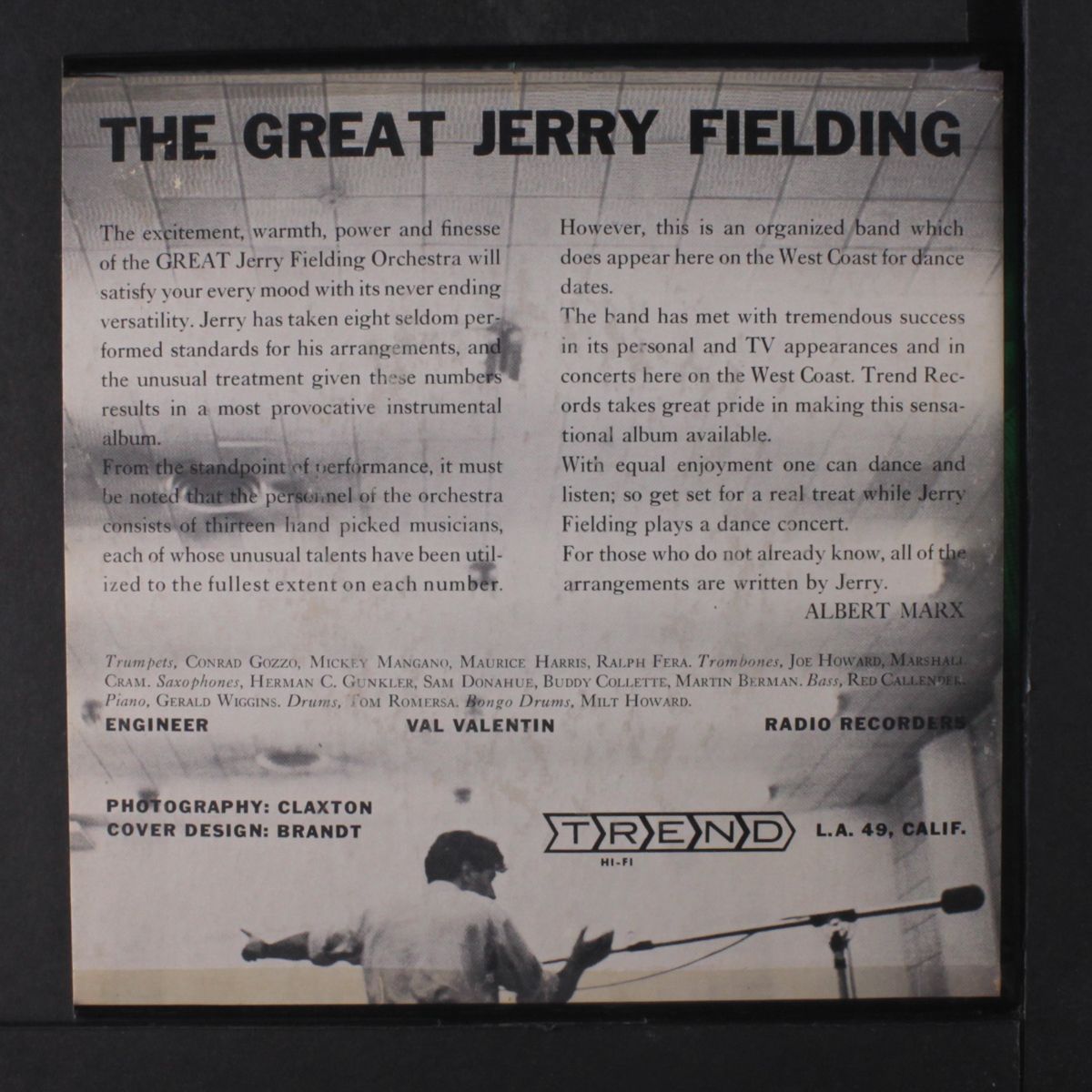 plays a dance concert by JERRY FIELDING